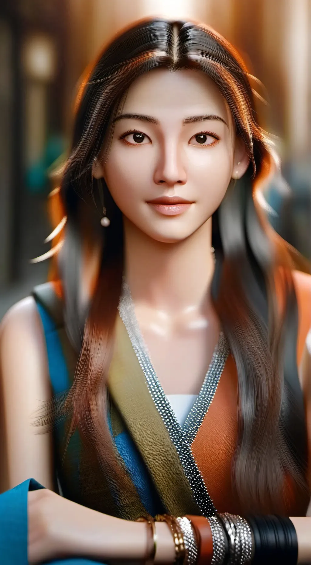 ai character: Niña joy background