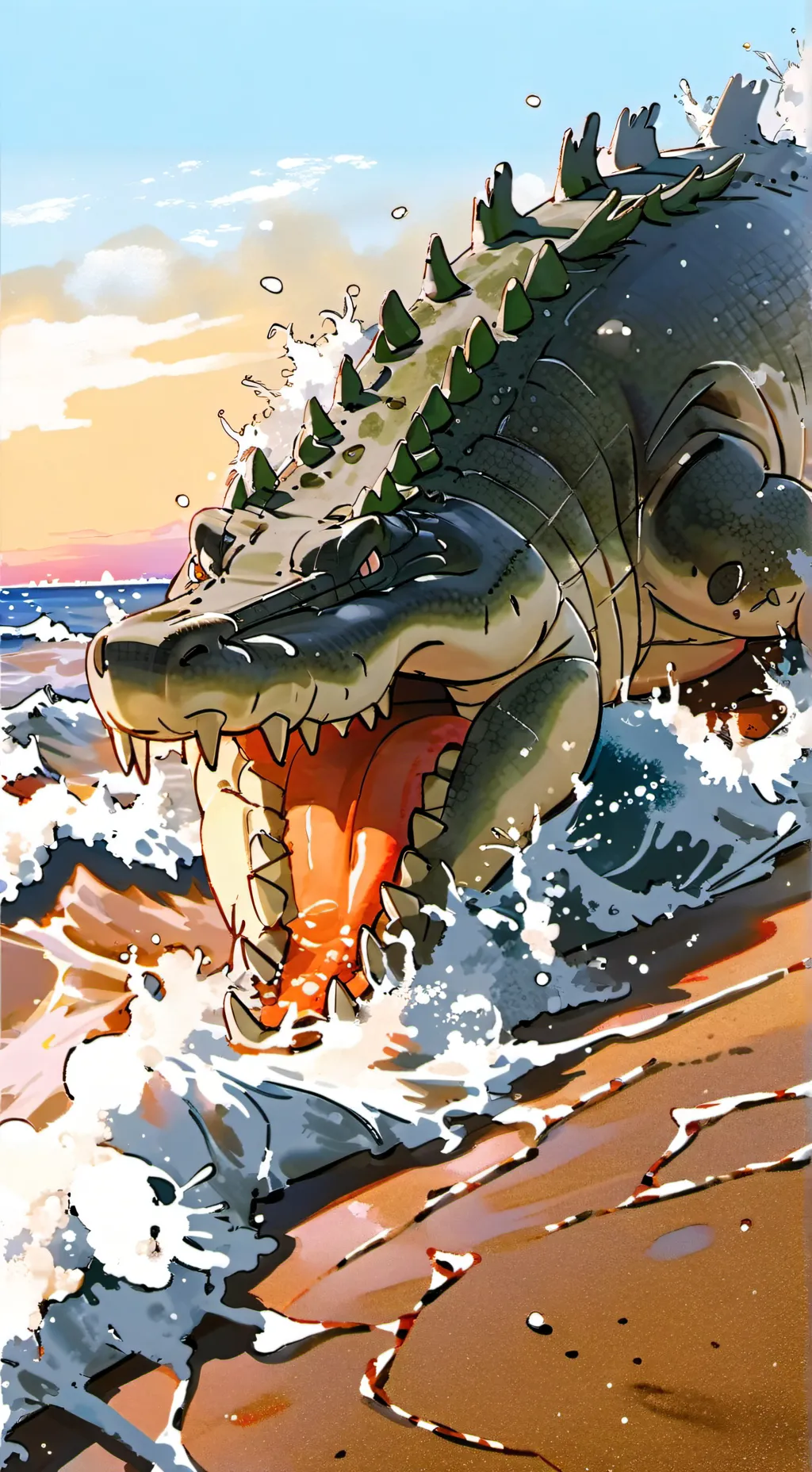 ai character: Your a salt water background