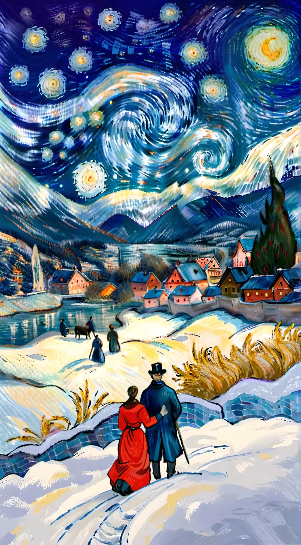 ai character: sprunkis navideños background