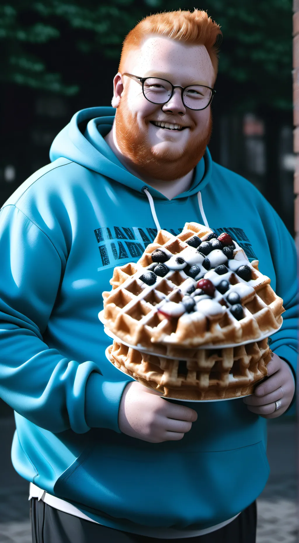 ai character: Caseoh  background