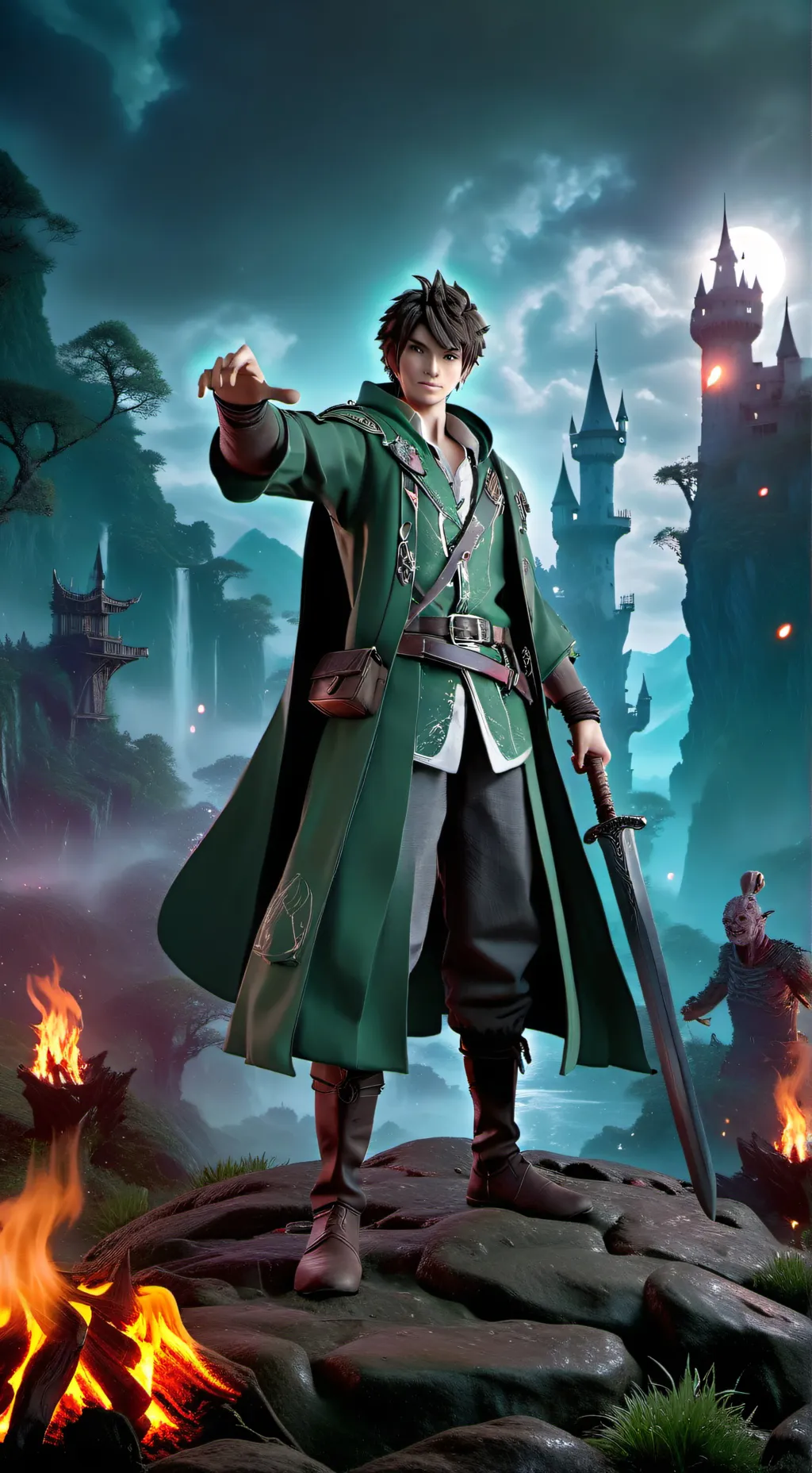 ai character: The big fantasy  background