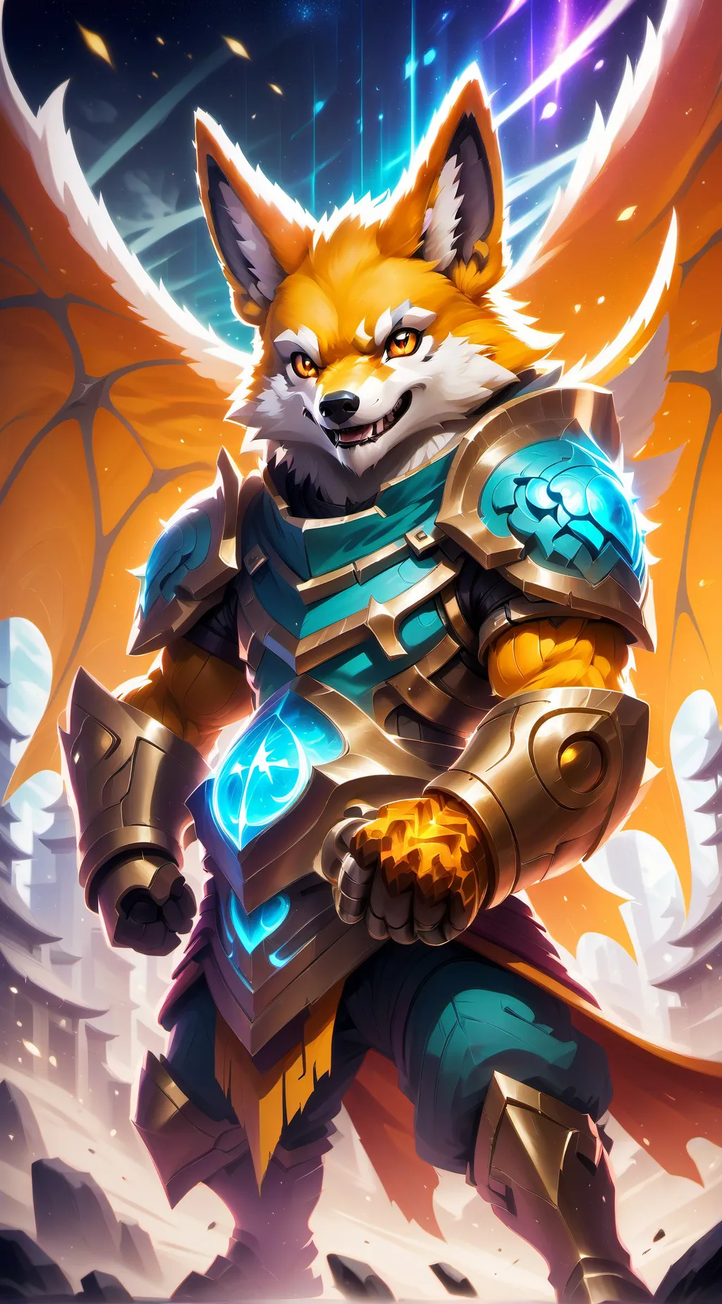 ai character: Foxy background