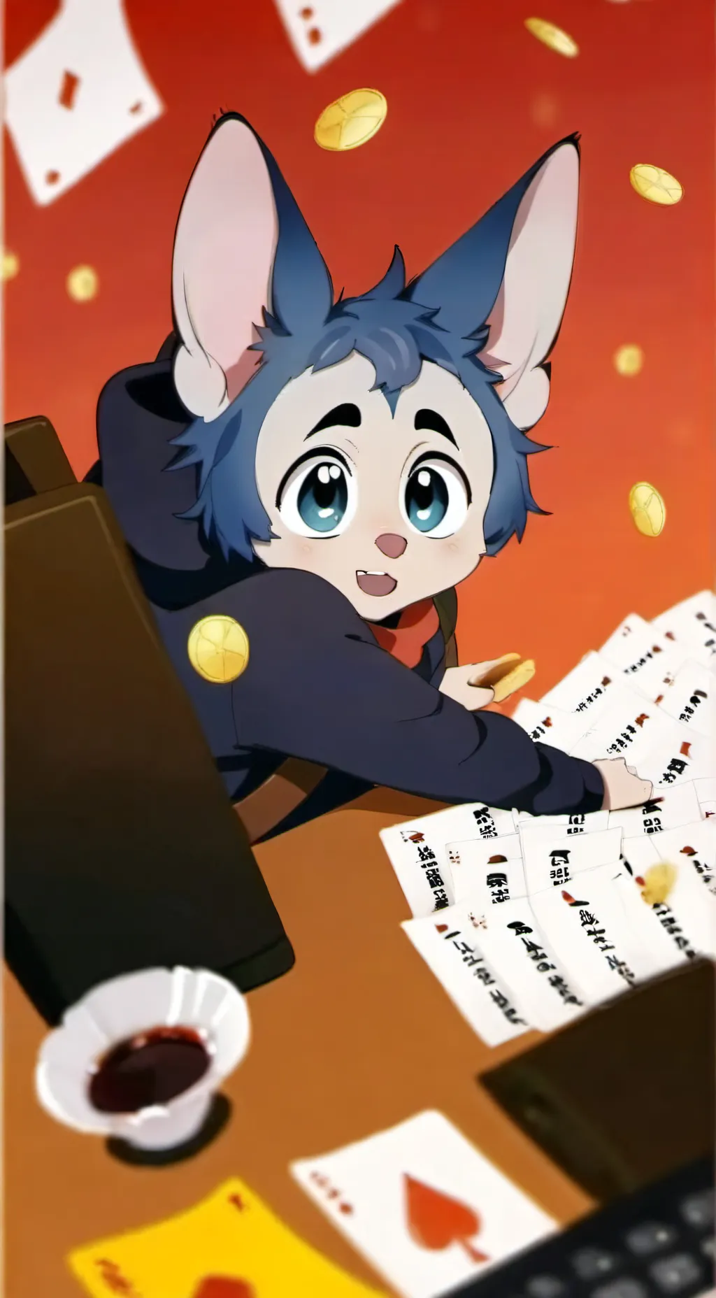 ai character: flex background