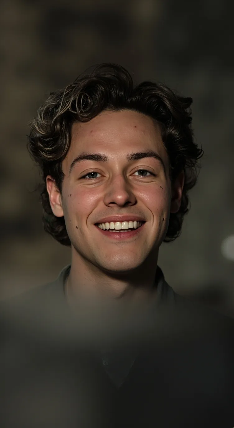 ai character: Ethan cutkoasly  background
