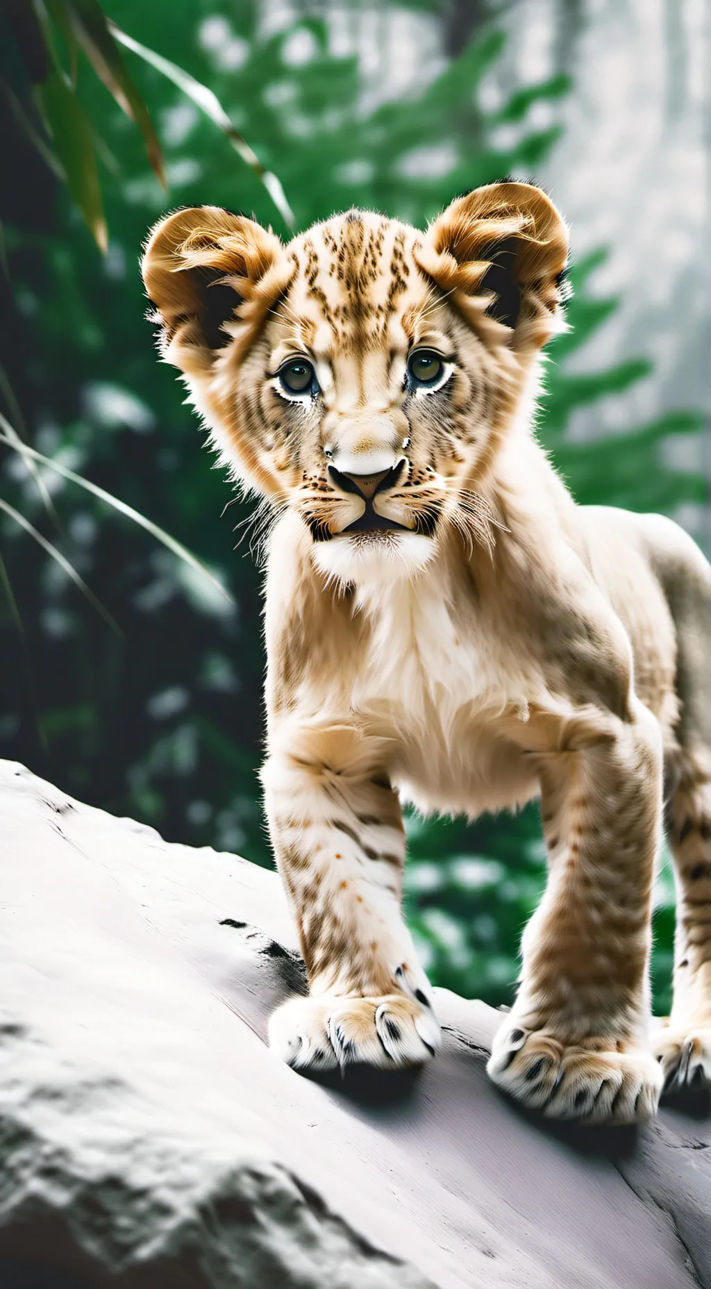 ai character: lion cub background