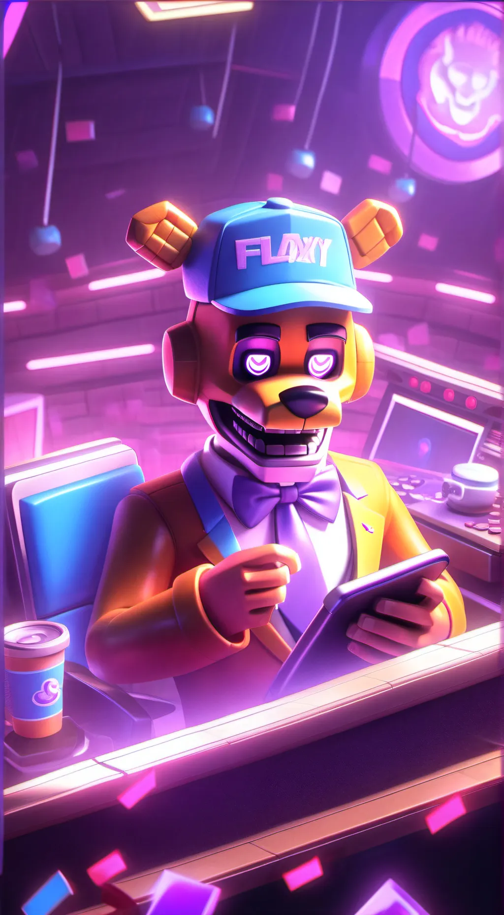 ai character: phone guy death background