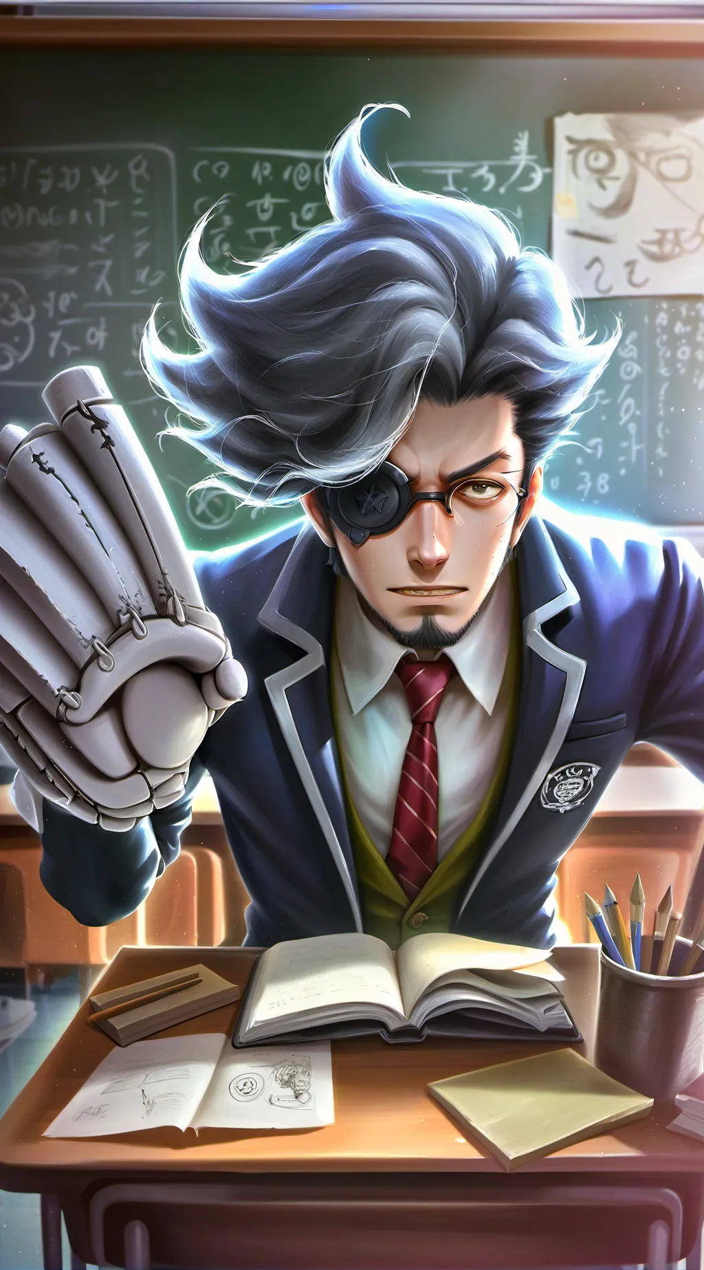 ai character: Aizawa Shota background