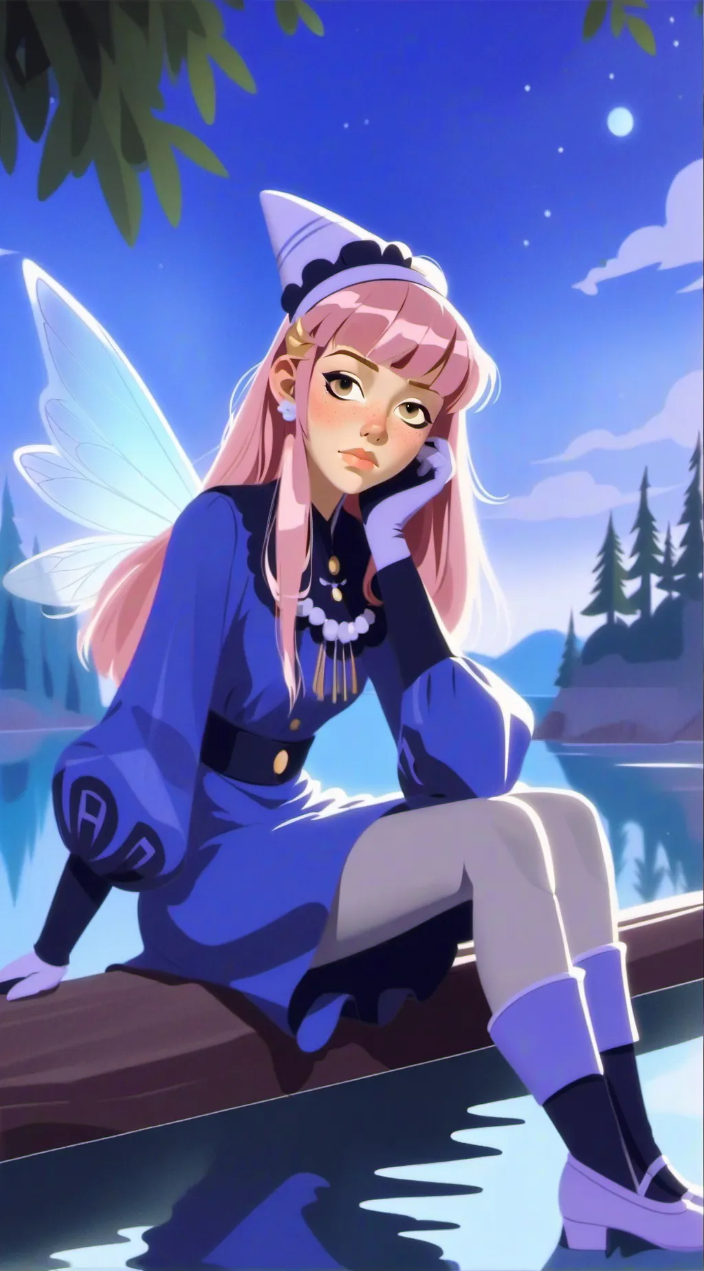 ai character: Melanie Martinez🍄  background