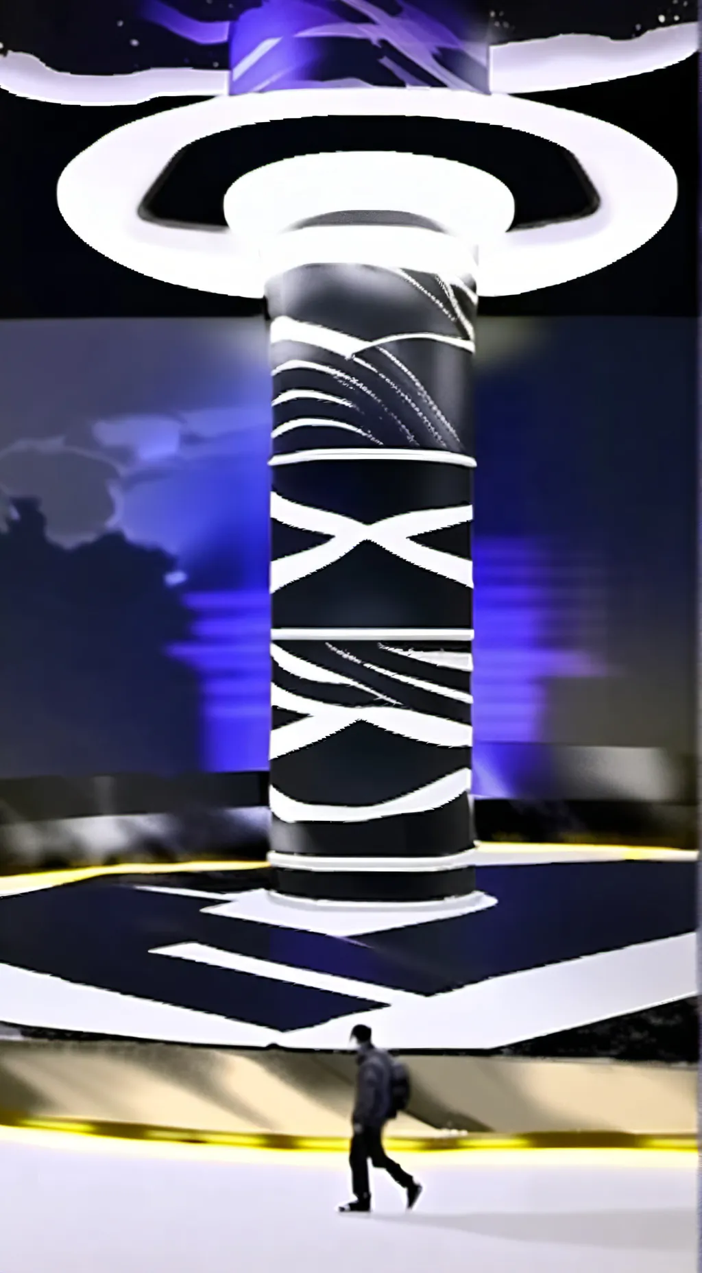 ai character: Titan laser man background