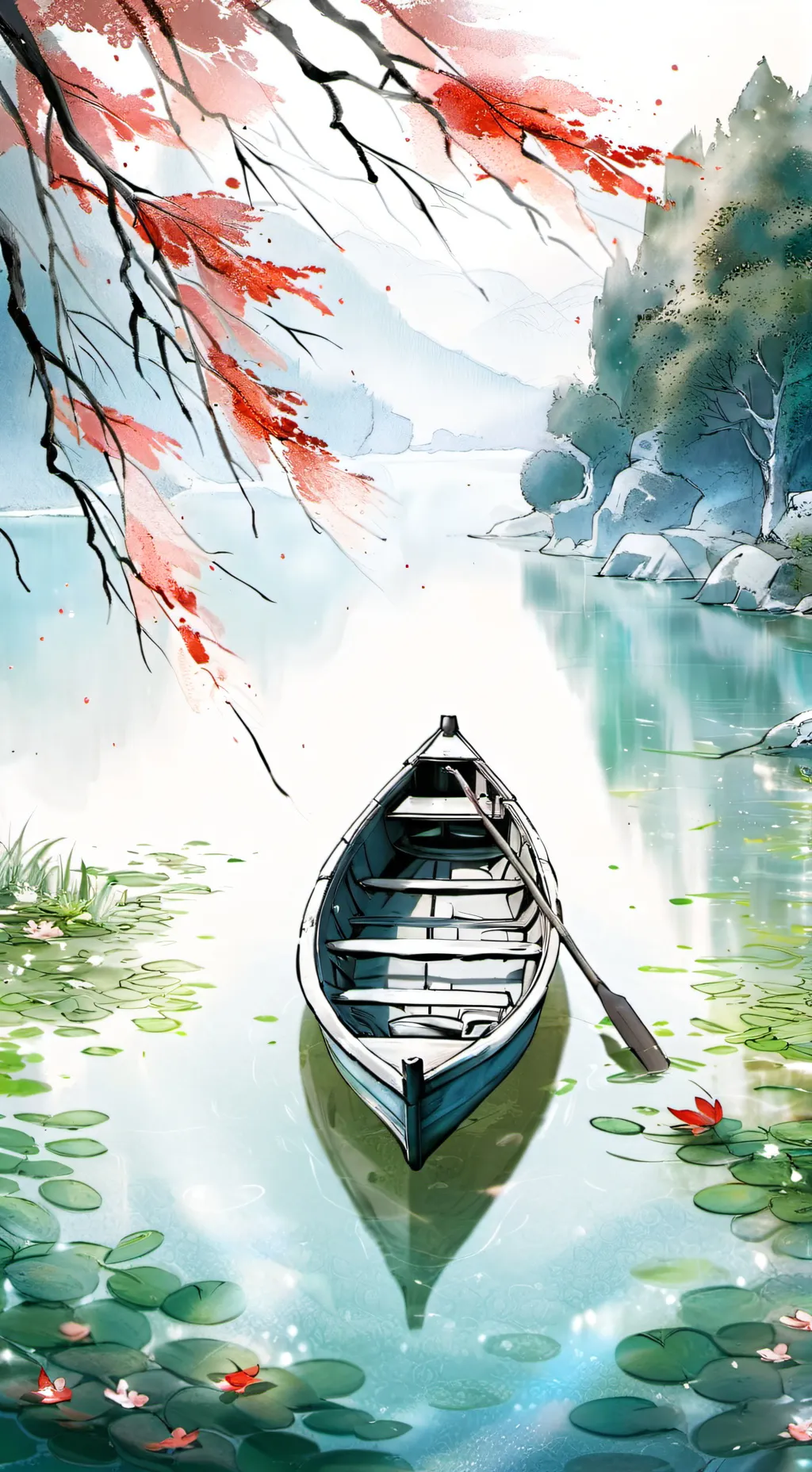 ai character: Mha calm background