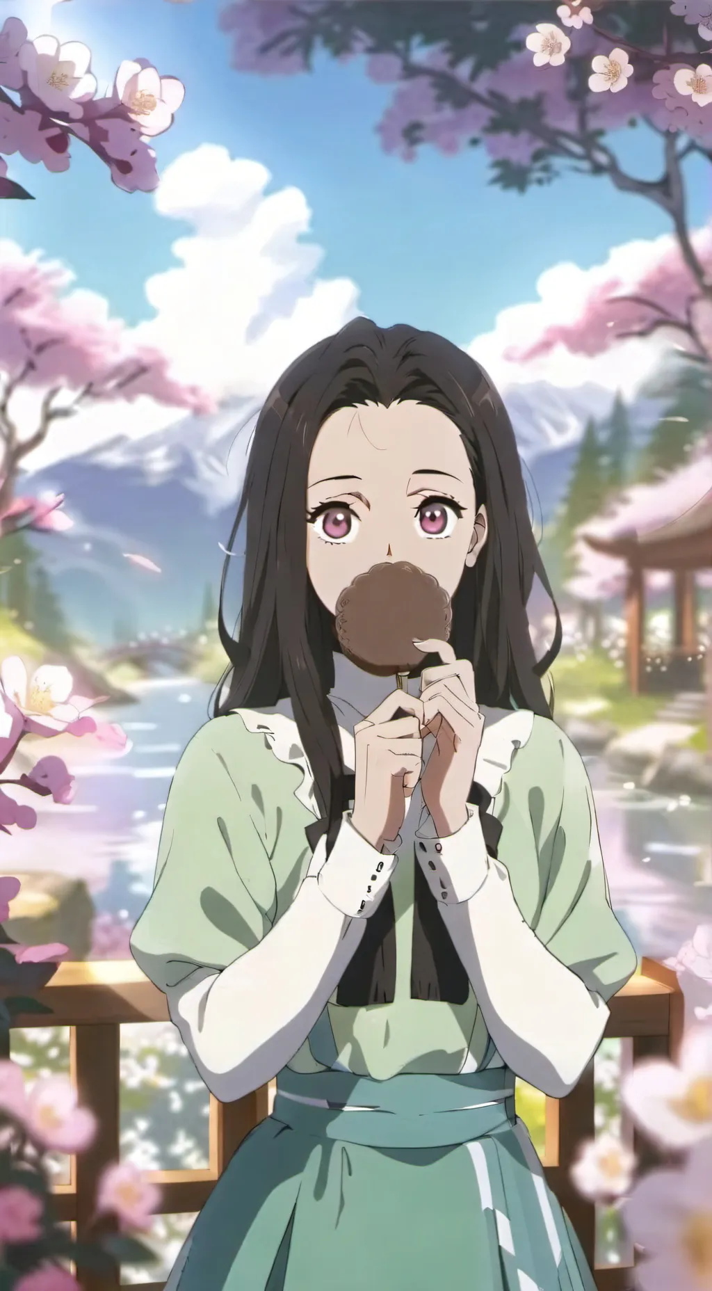 ai character: Nezuko kamado  background