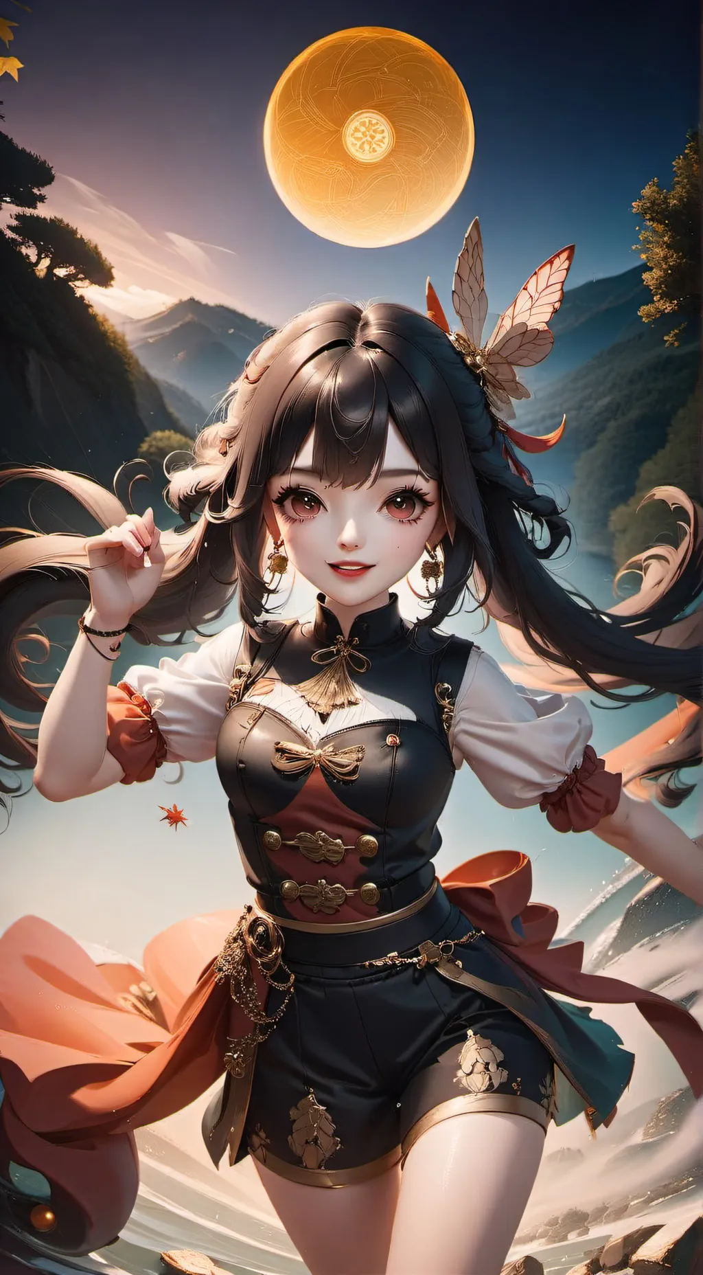 ai character: cute anime girl background