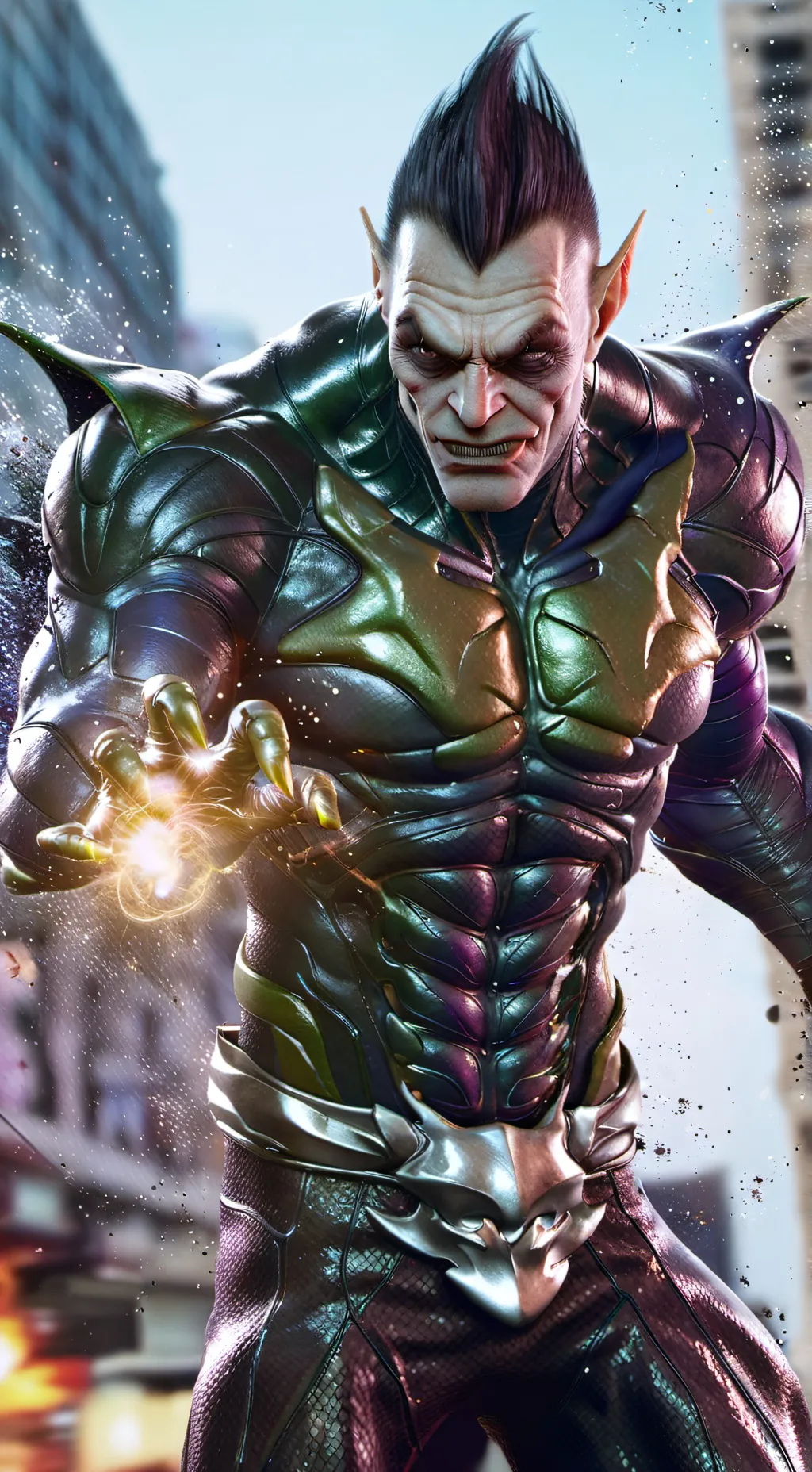 ai character: the green goblin  background