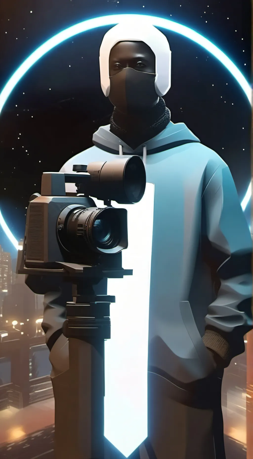 ai character: cameraman background
