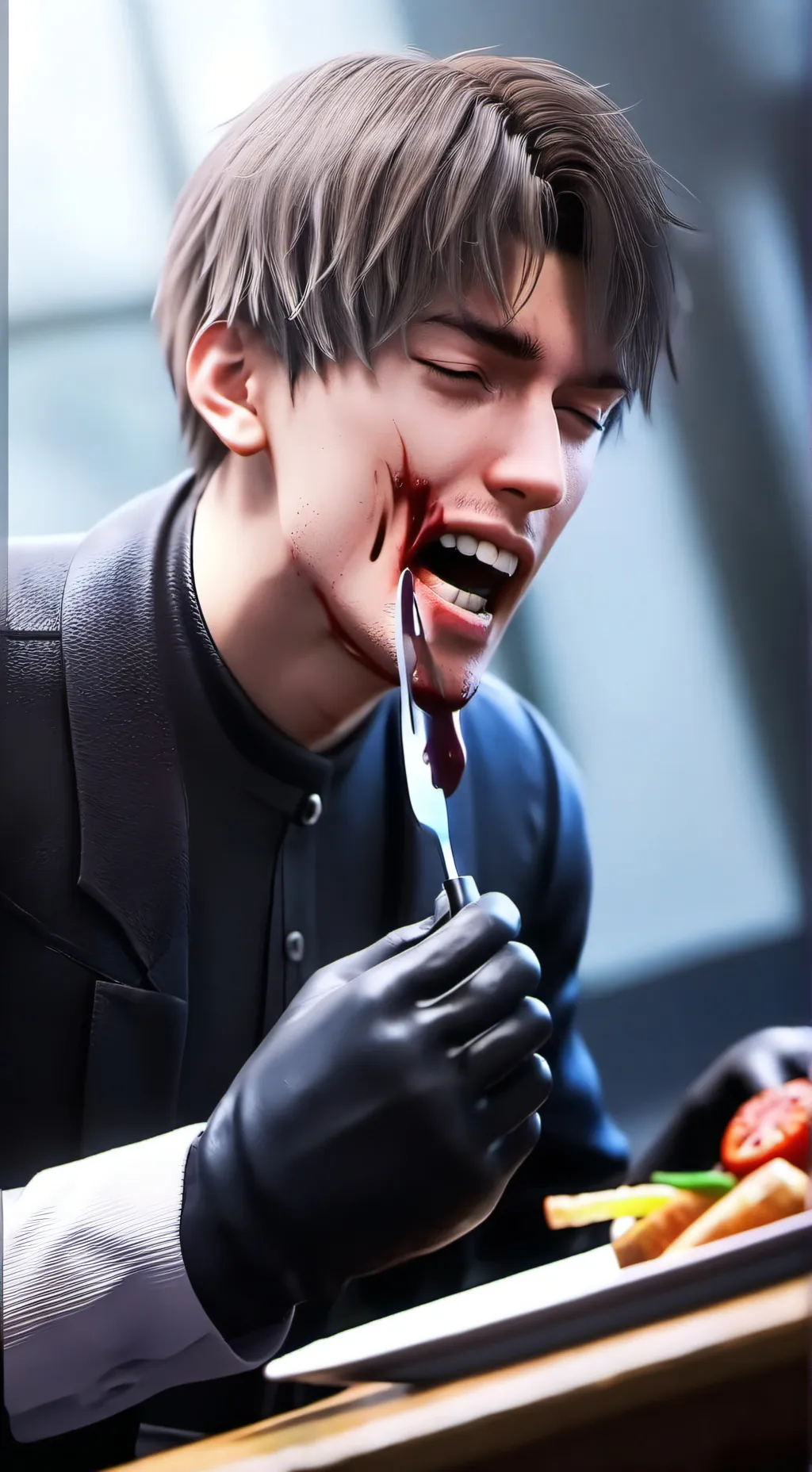 ai character: Fork  background