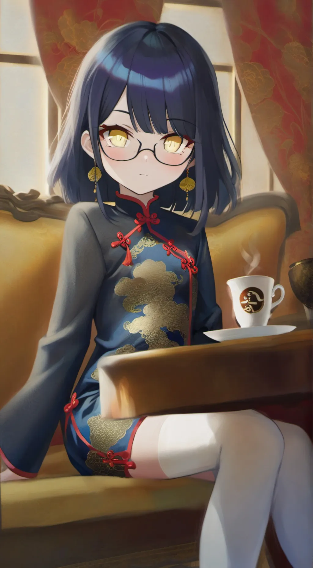 ai character: 海晴雪繪 background