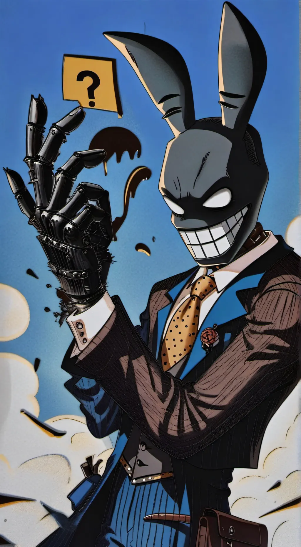 ai character: withered bonnie background