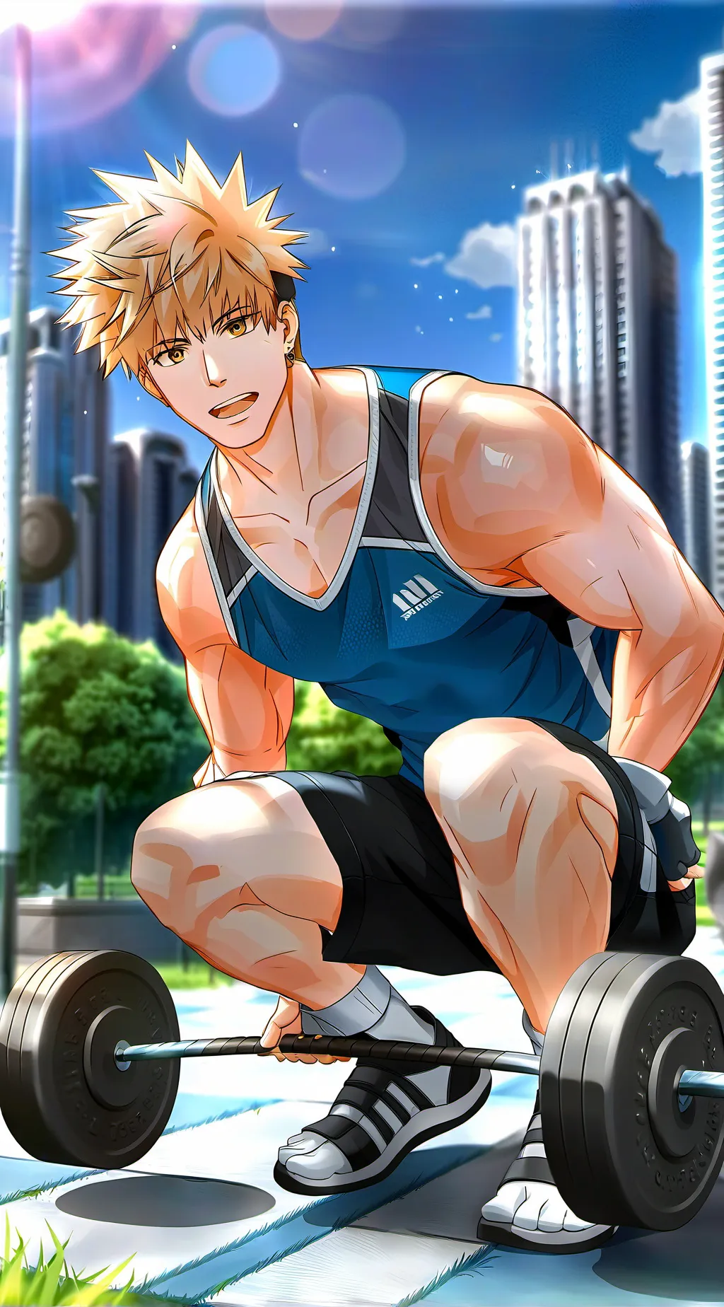 ai character: bakugo  background