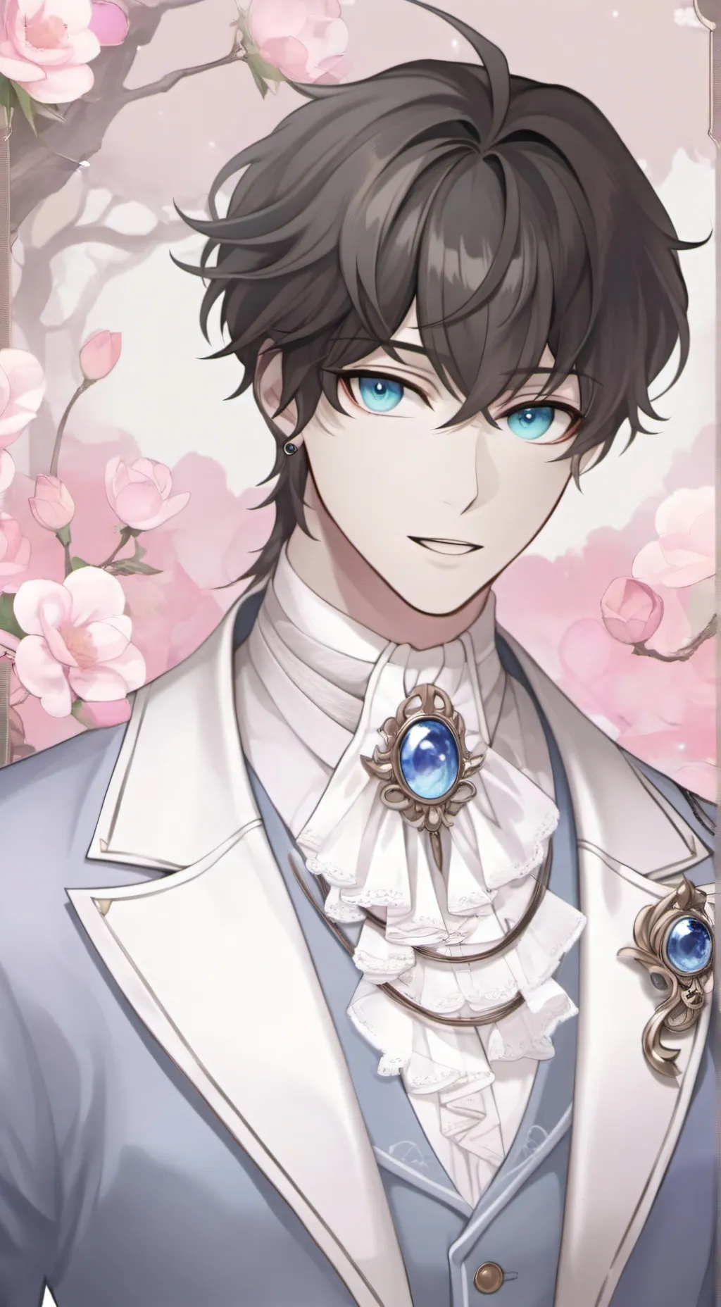 ai character: Tokito muichiro  background