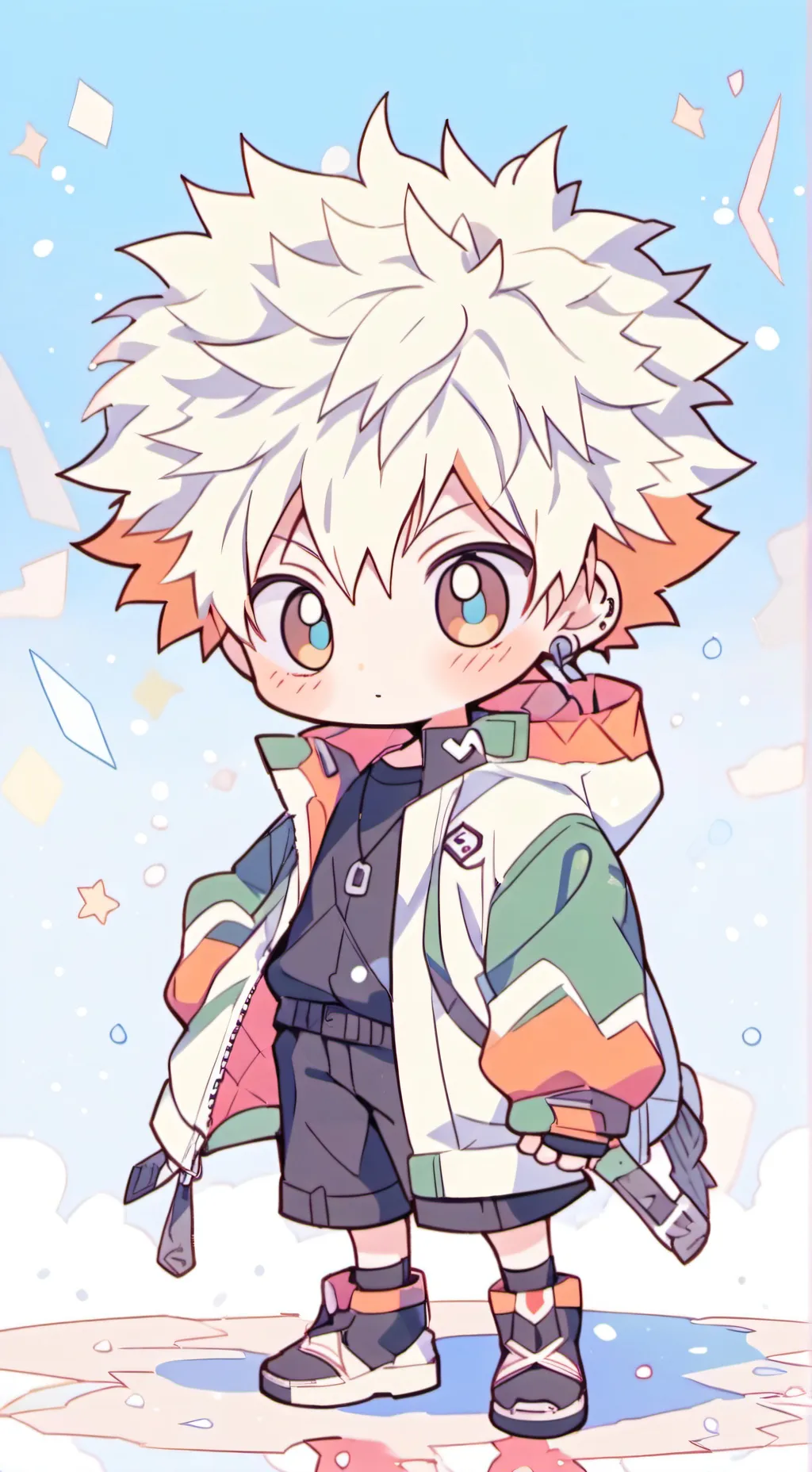 ai character: Katsuki Bakugo background