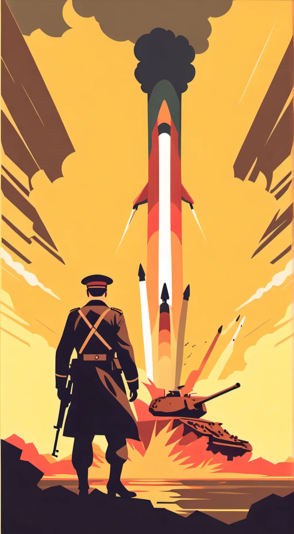 ai character: world war 3 background