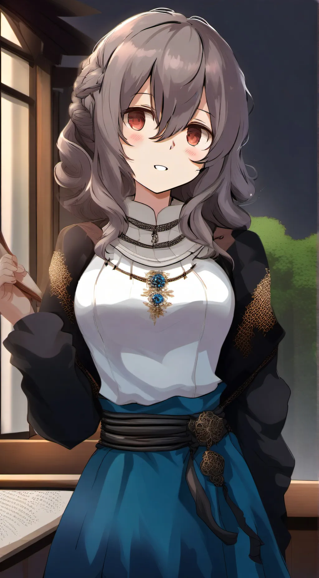 ai character: Anaïs  background