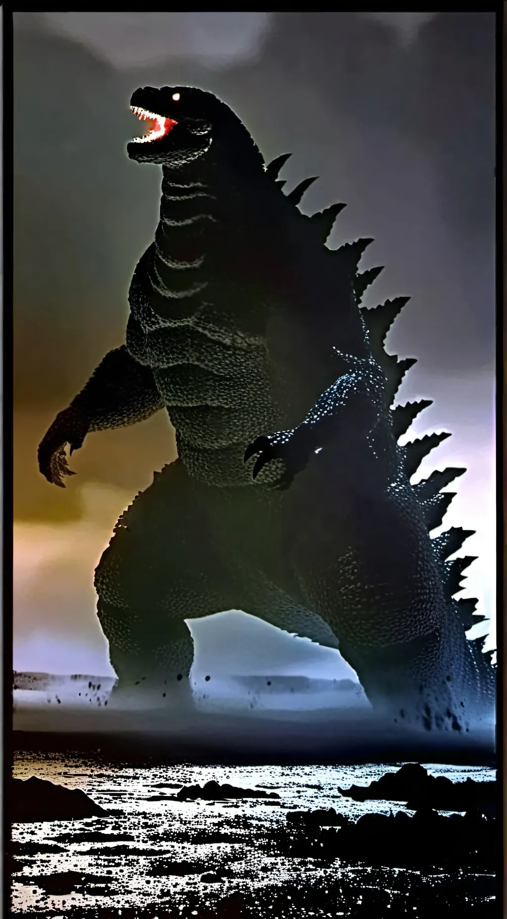 ai character: Bloodbath Godzilla background