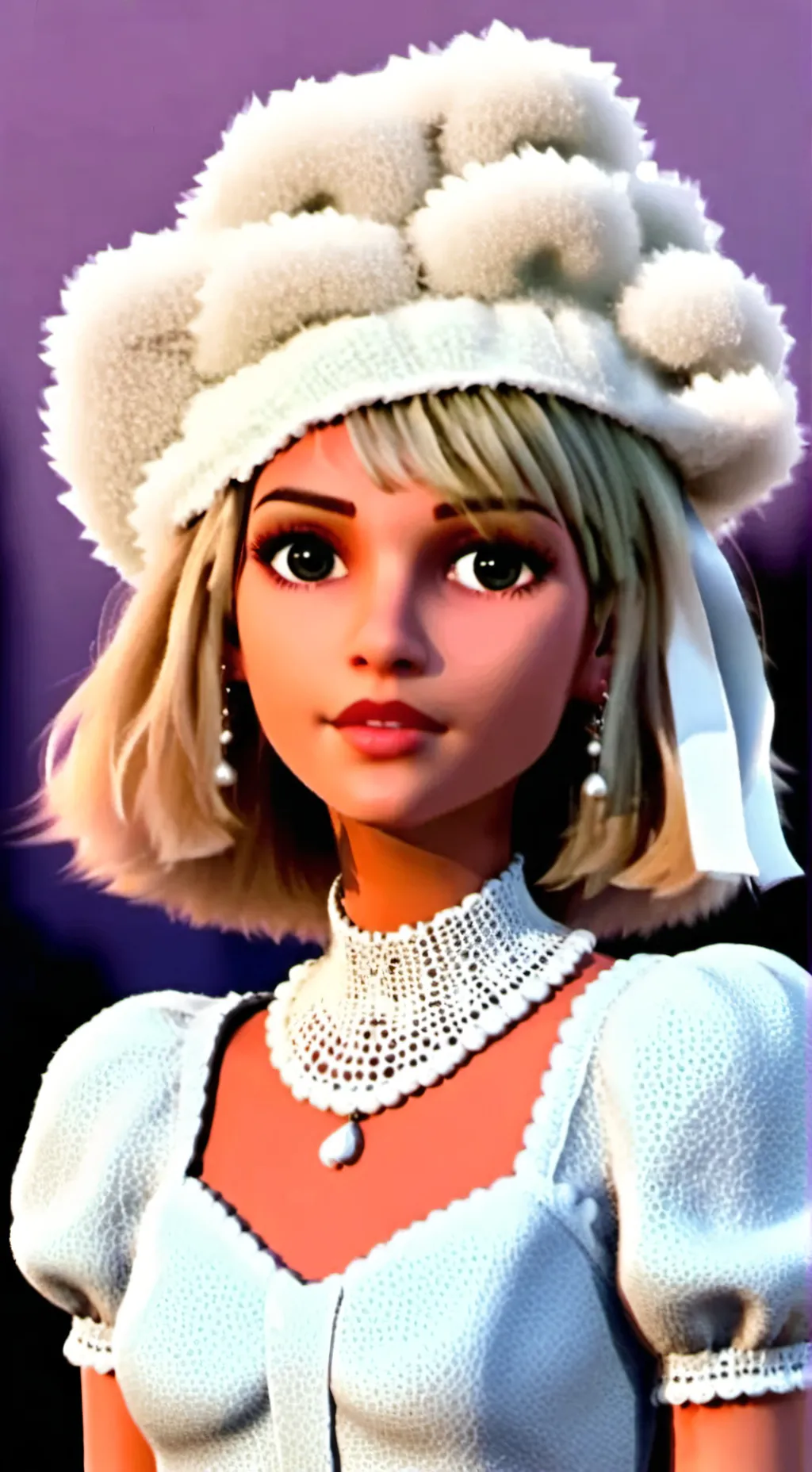 ai character: Vanilla cream background