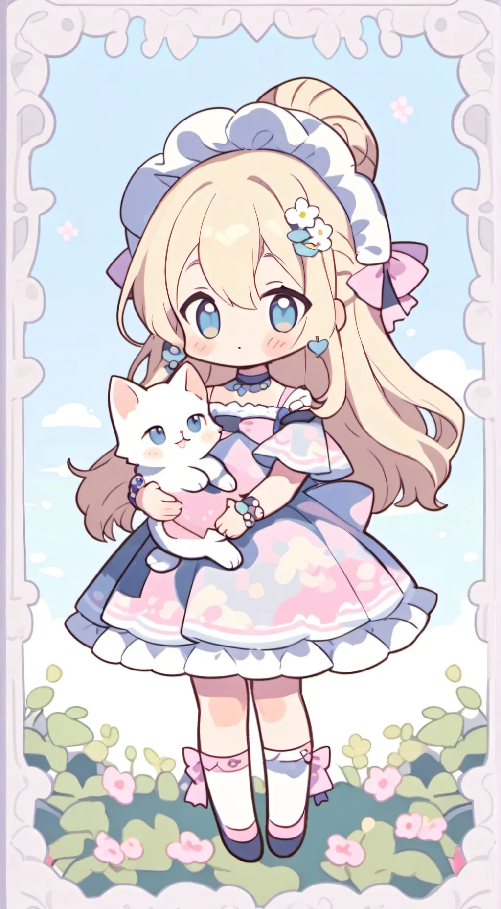 ai character: Chloe&Strawberry  background