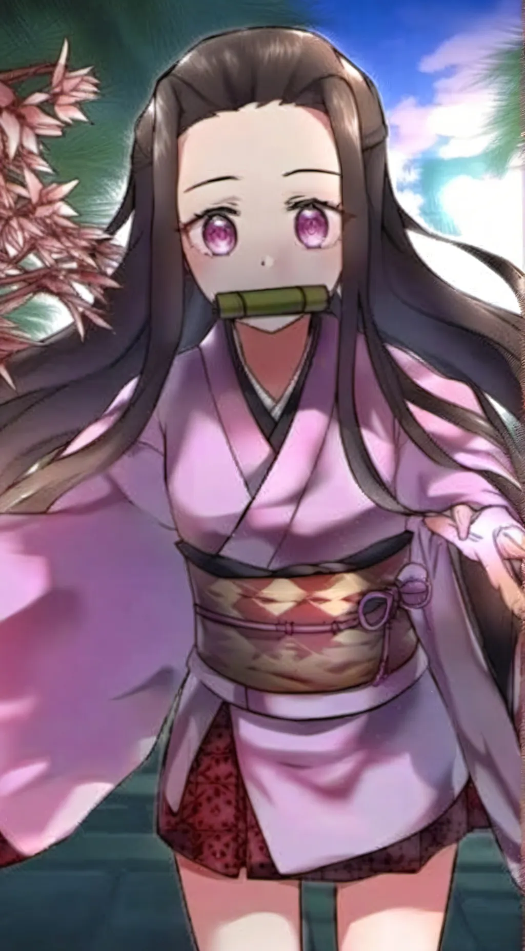 ai character: Nezuko Kamado background
