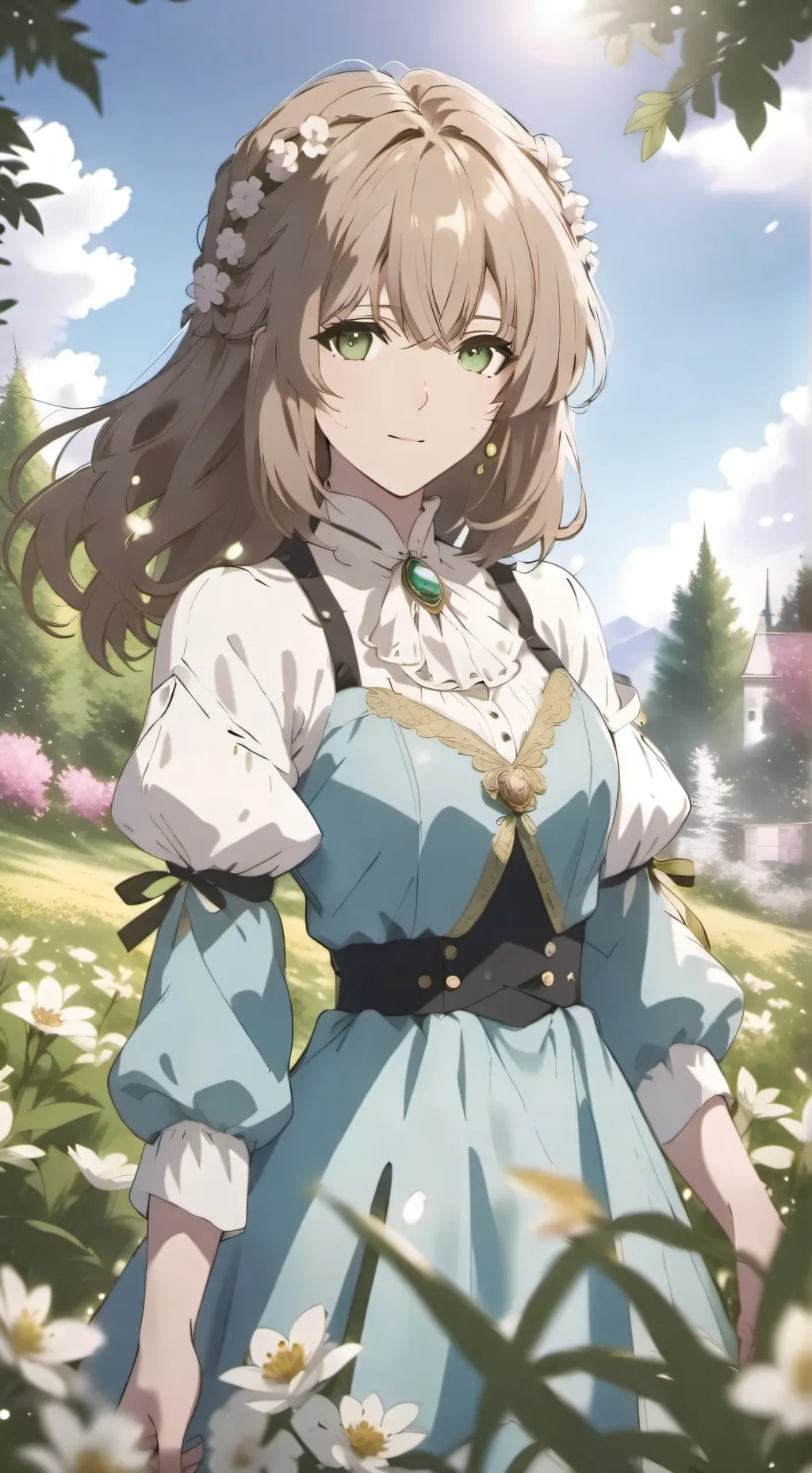 ai character: Lucie  background