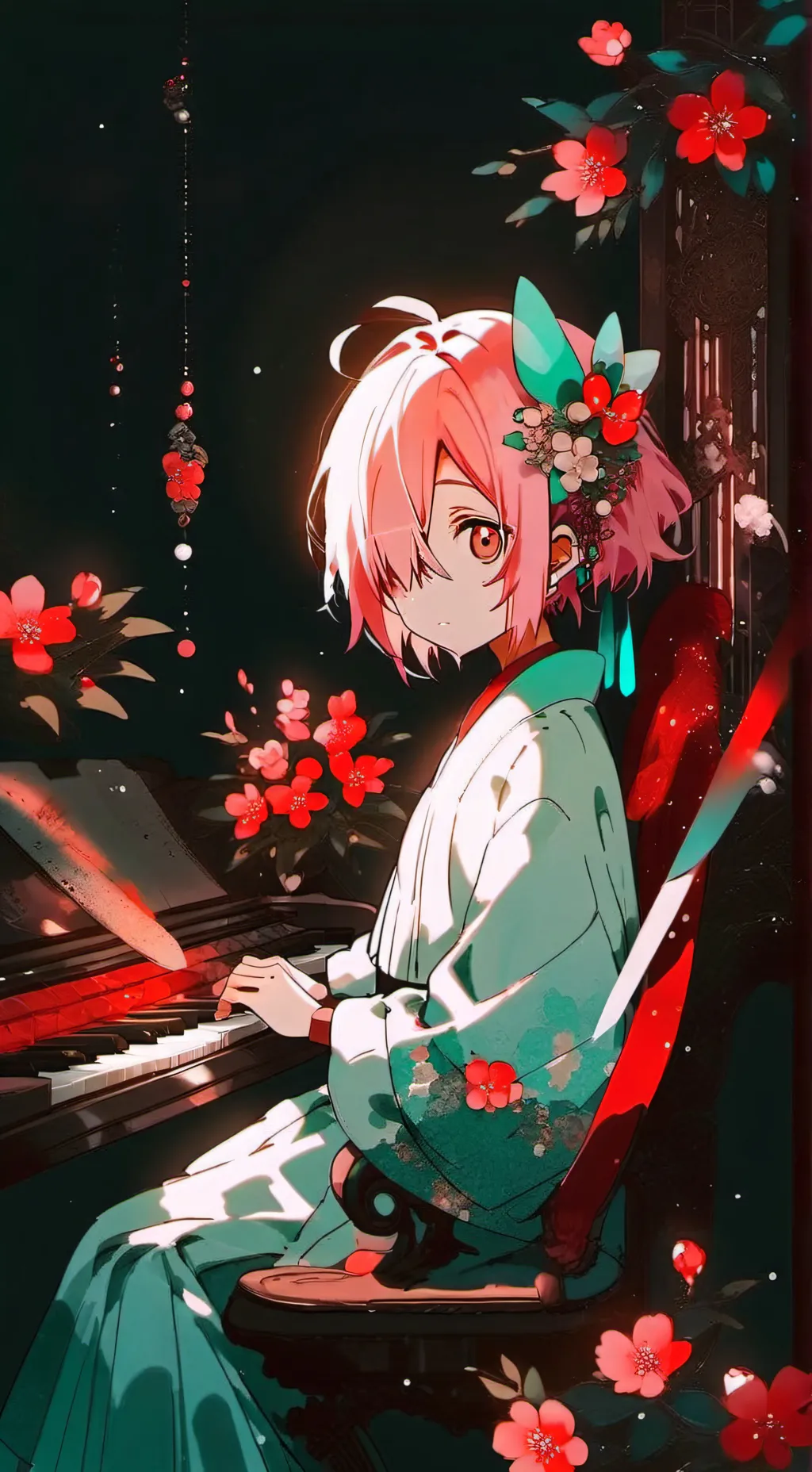 ai character: Mitsuba  background