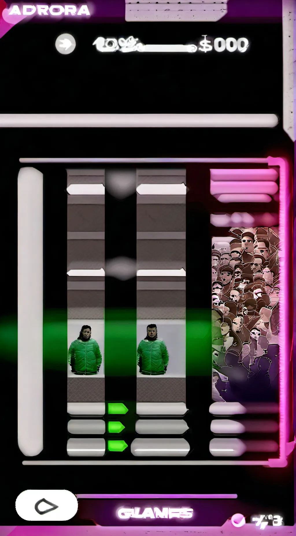 ai character: Los squid game  background