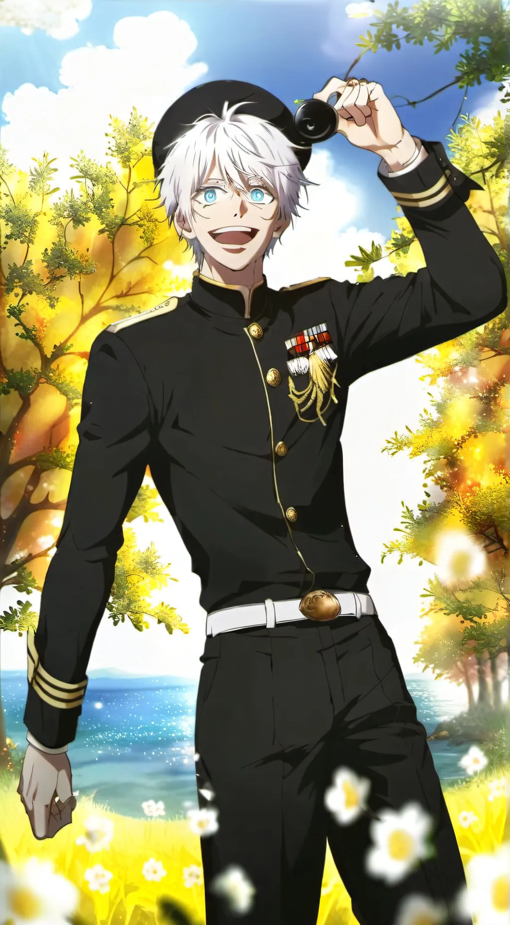 ai character: gojo saturu background