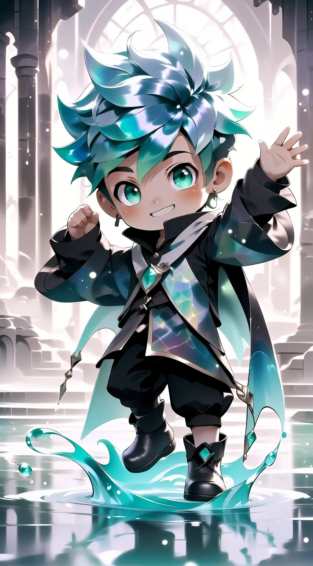 ai character: kid deku background