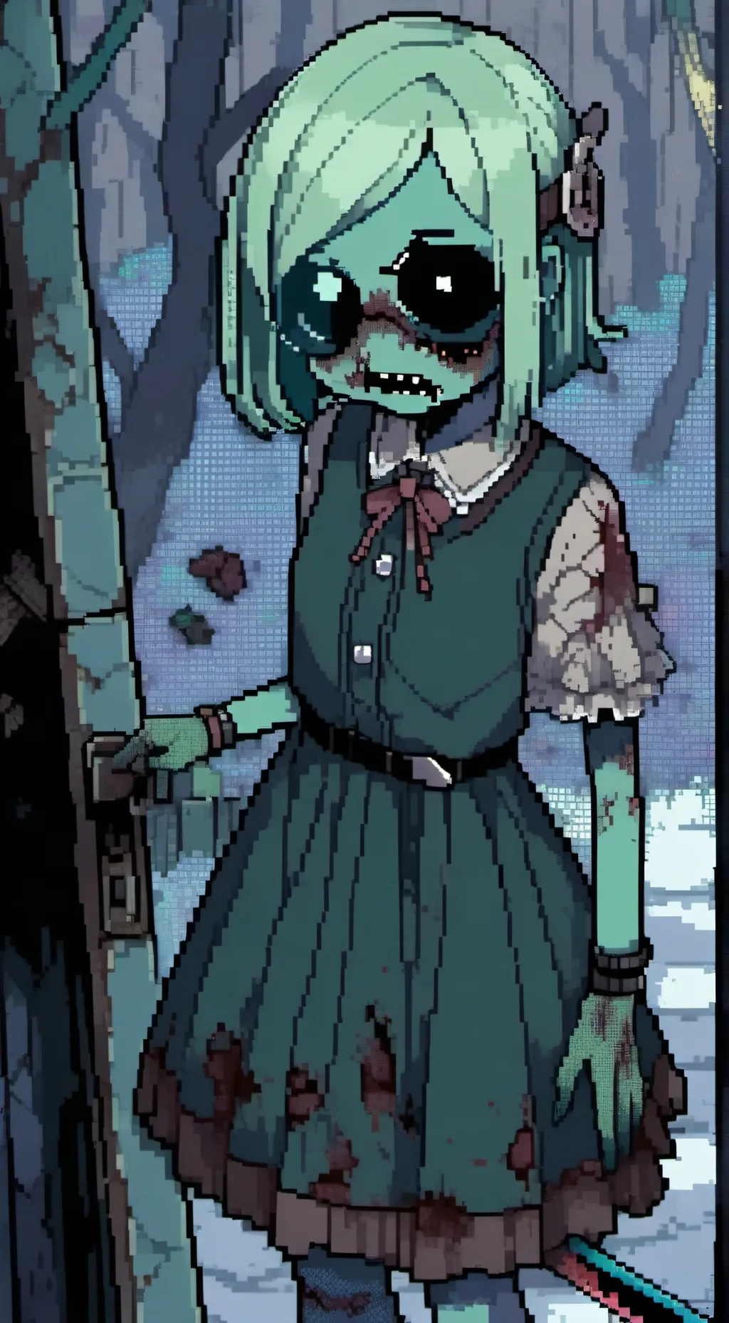 ai character: 🧟‍♀️ zombie background