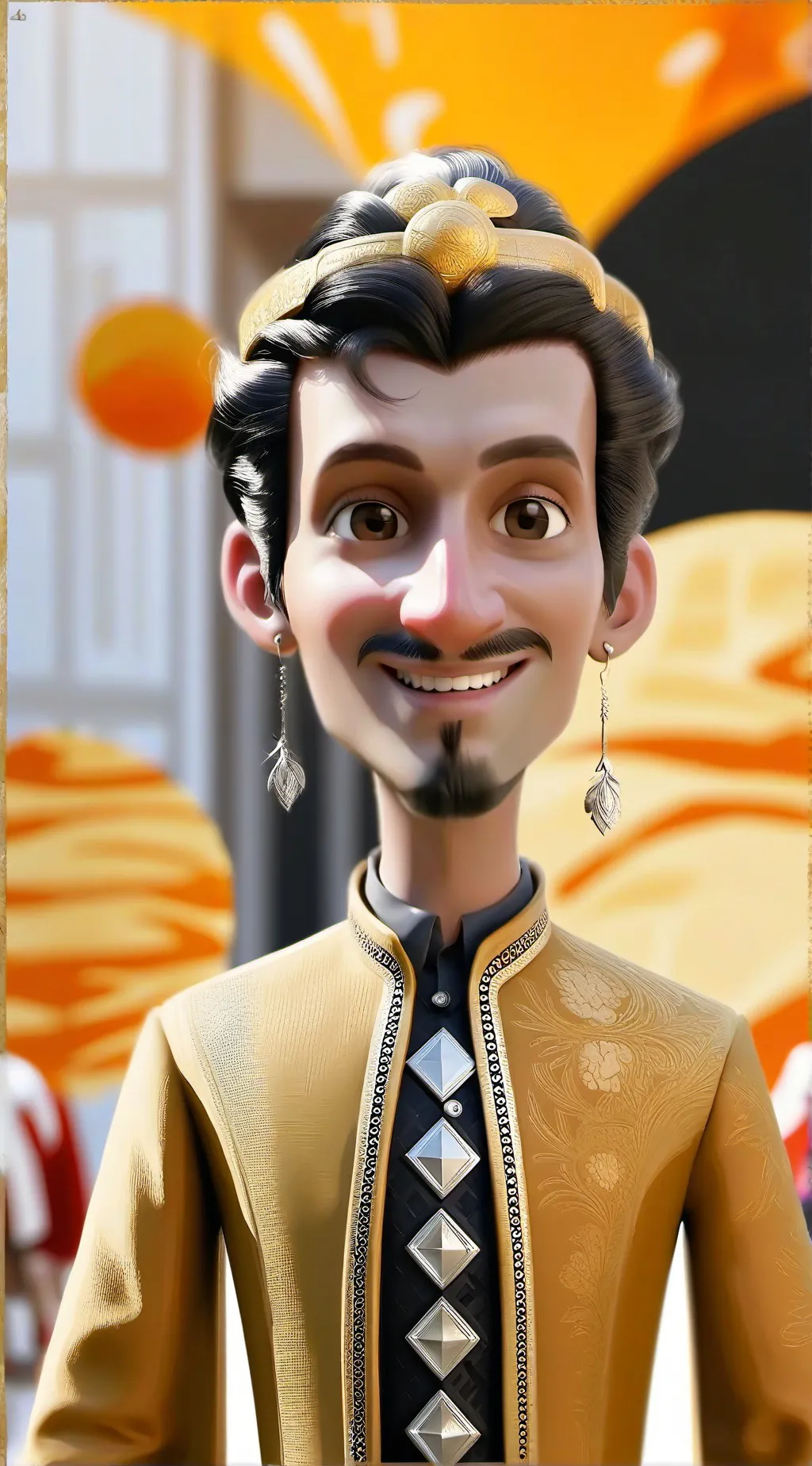 ai character: amir🗿 background