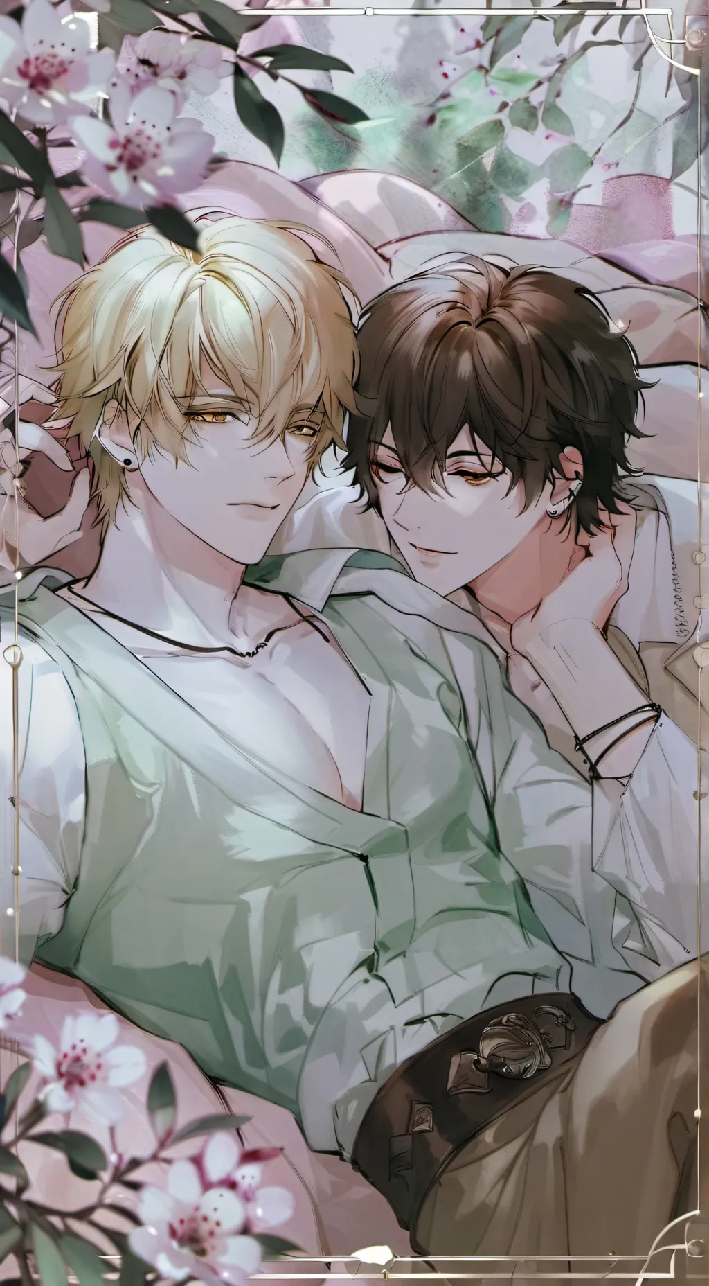 ai character: 強森X大衛 background