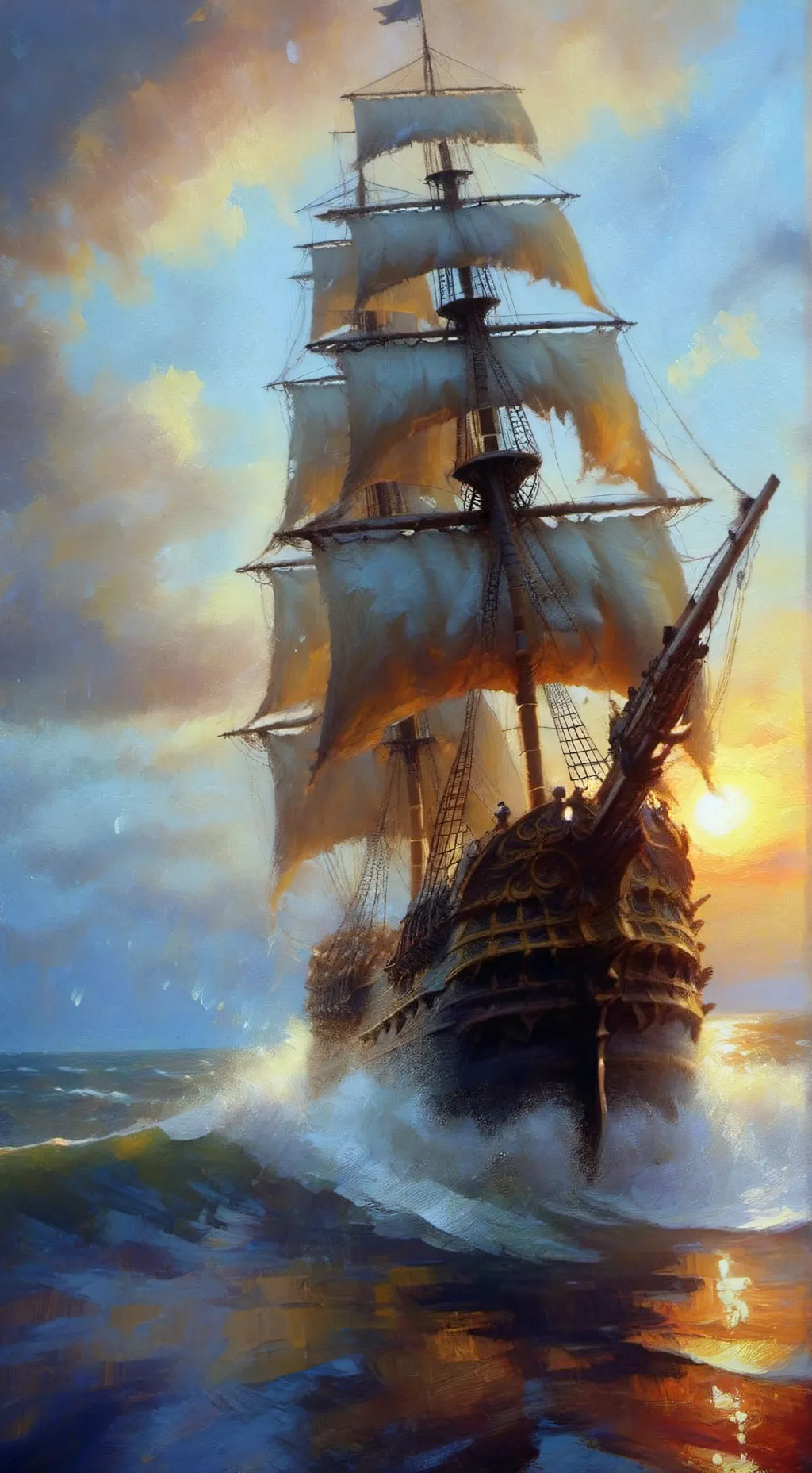 ai character: Pirate ship background