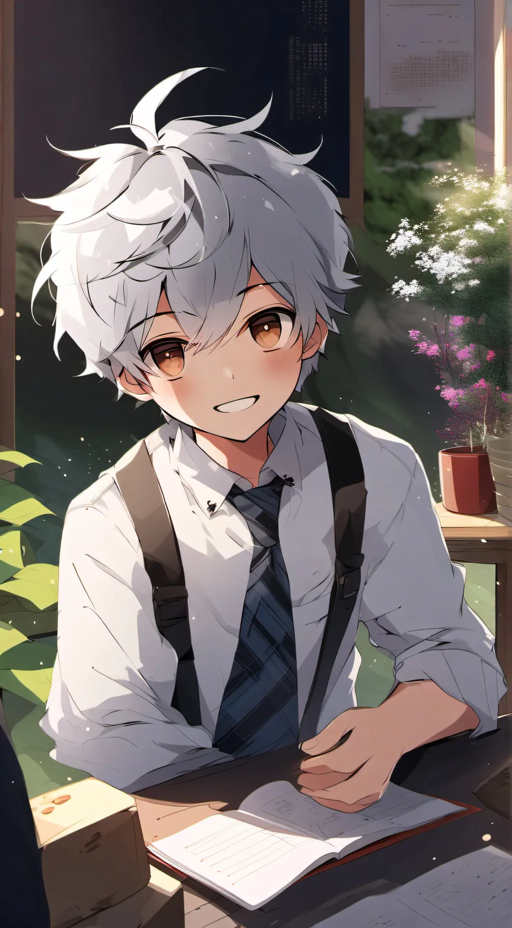 ai character: All boys school background