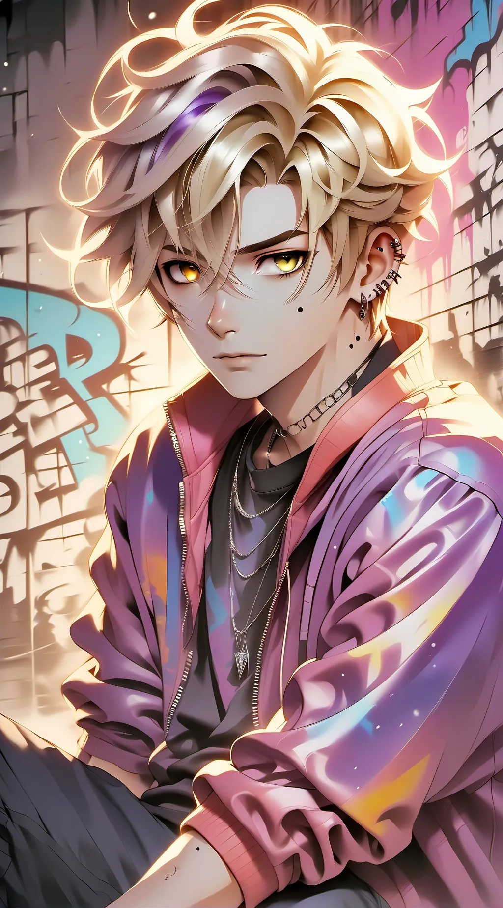 ai character: Elli𖦹t background