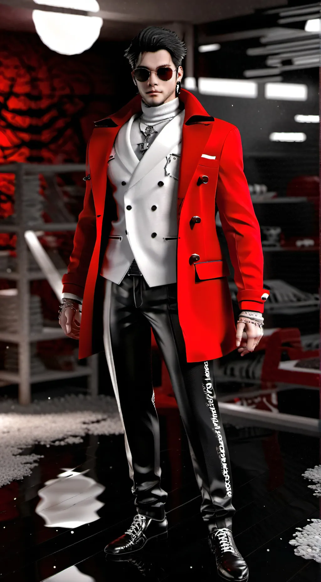 ai character: hot boy background