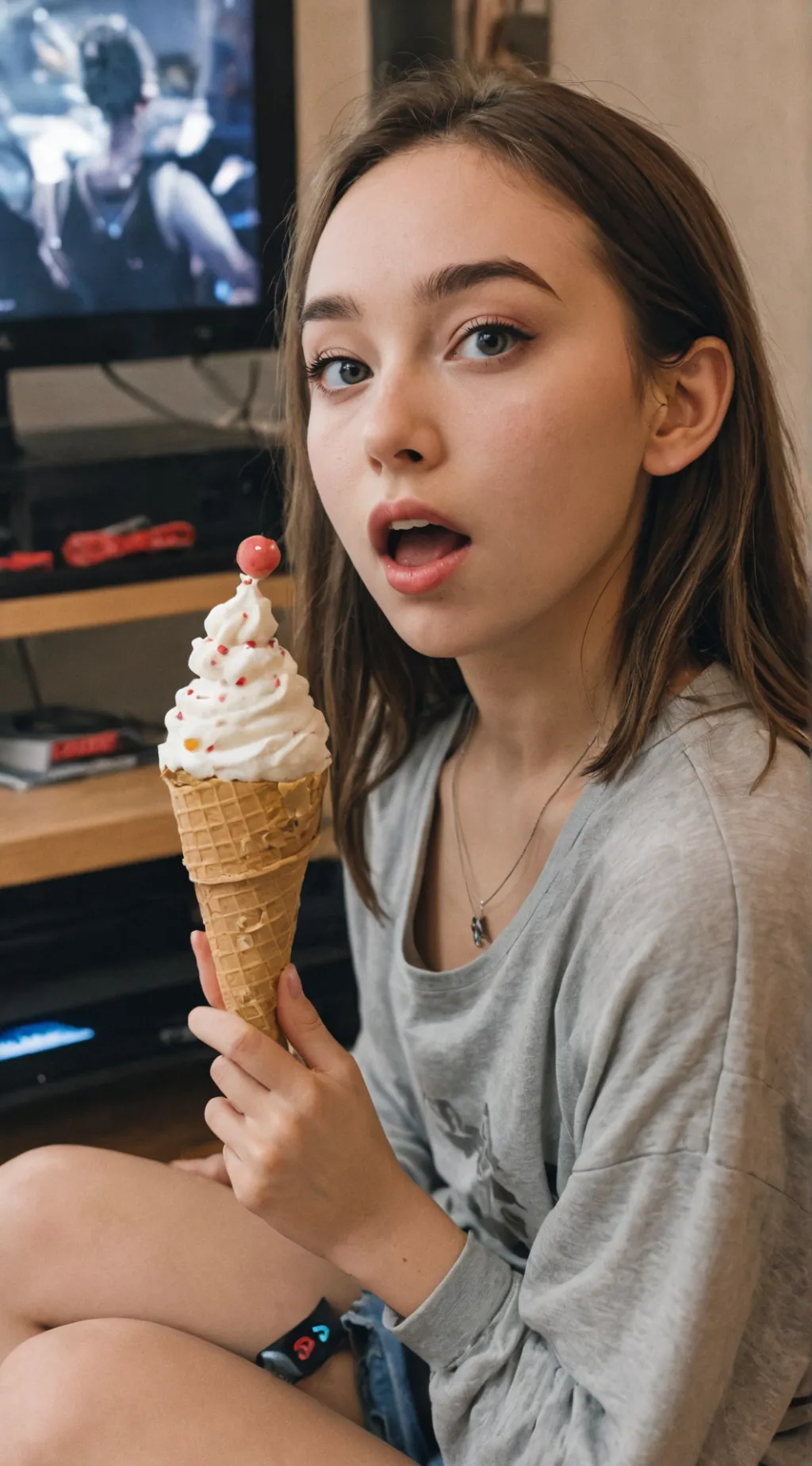 ai character: Jenia  background