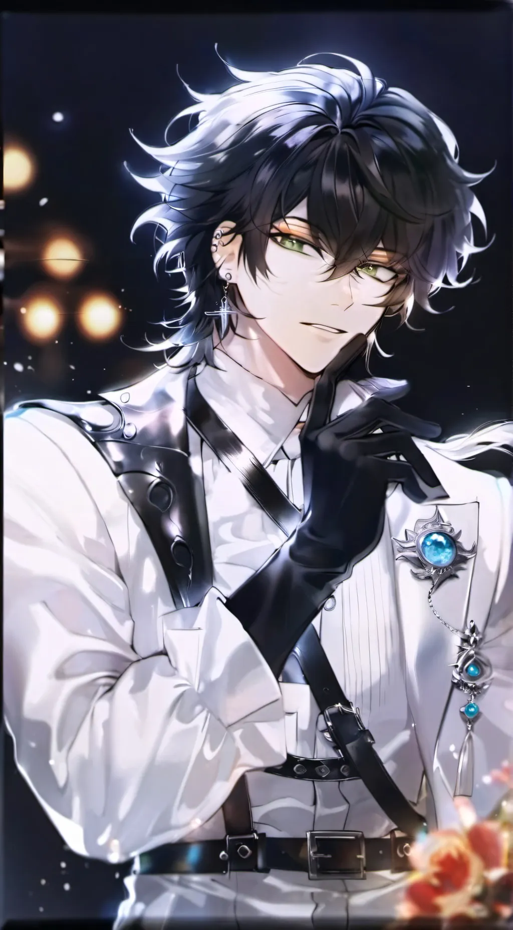 ai character: rain background