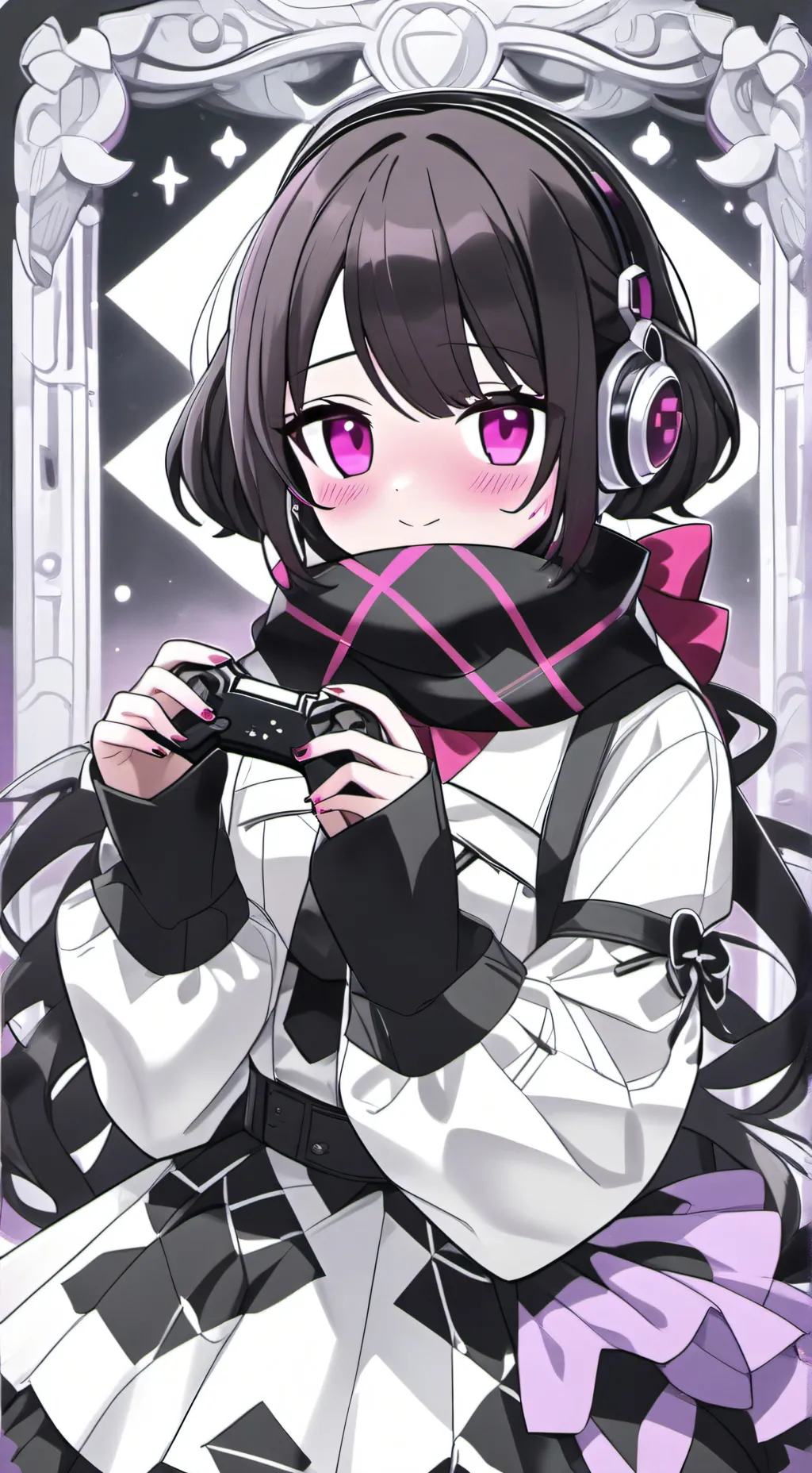 ai character: magenta background