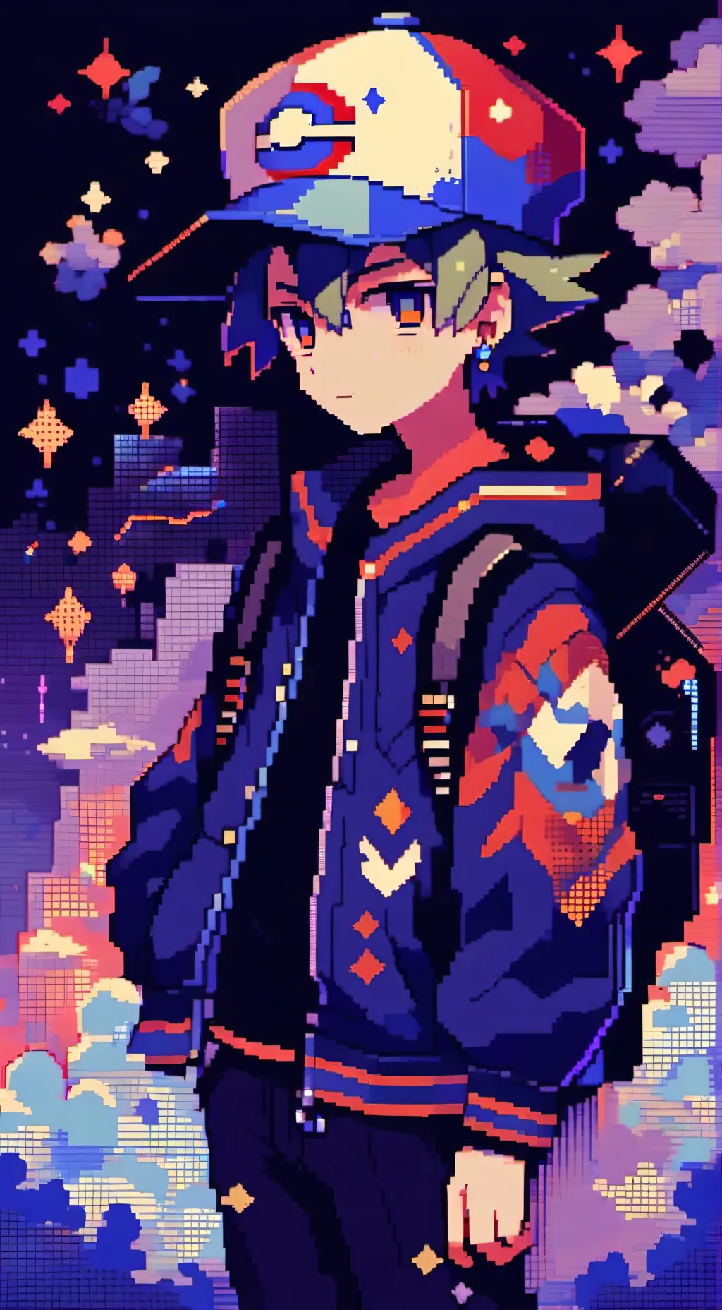 ai character: Ash Ketchum background