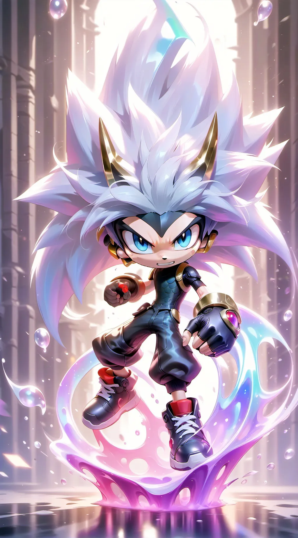 ai character: sonic and shadow background