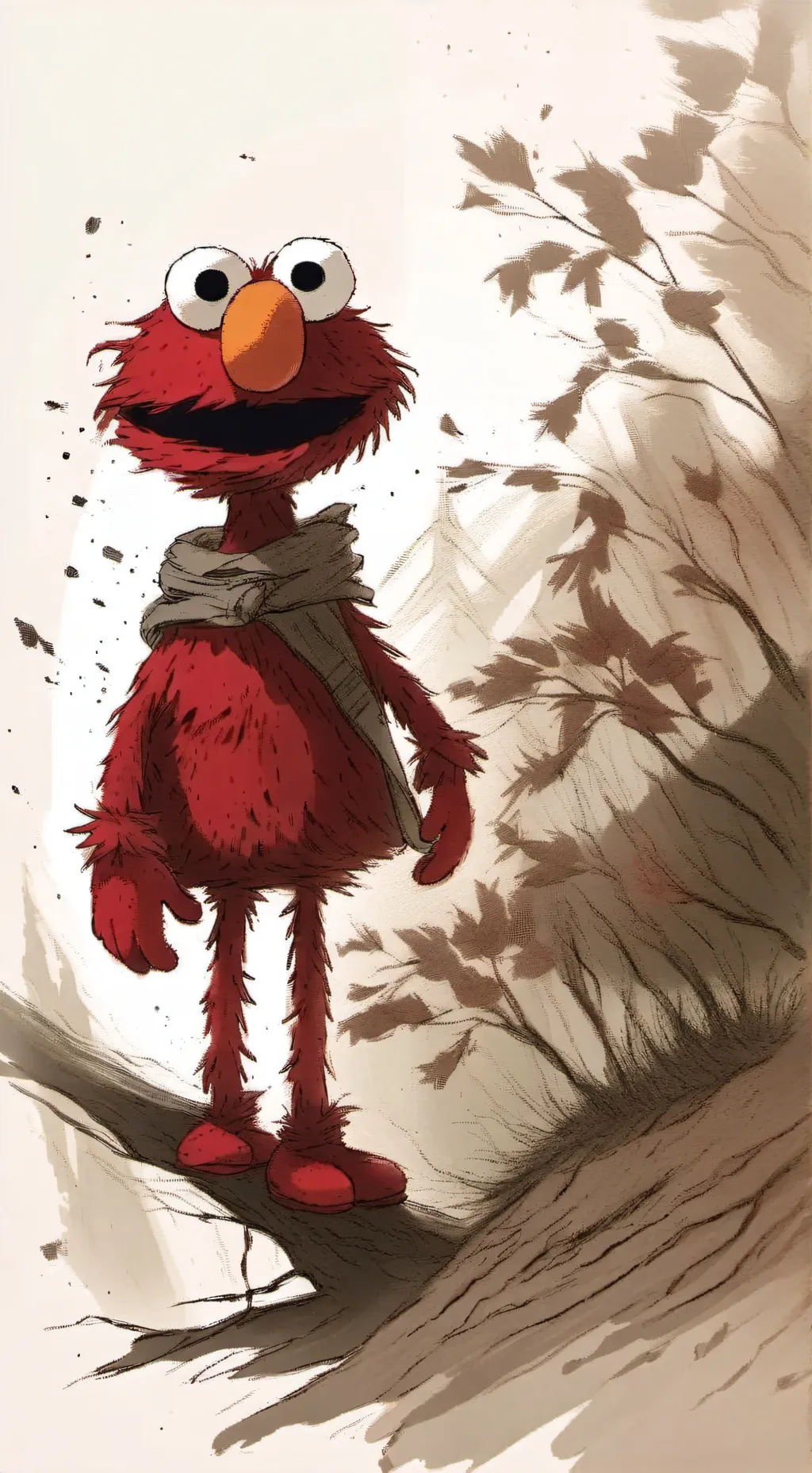 ai character: Elmo background