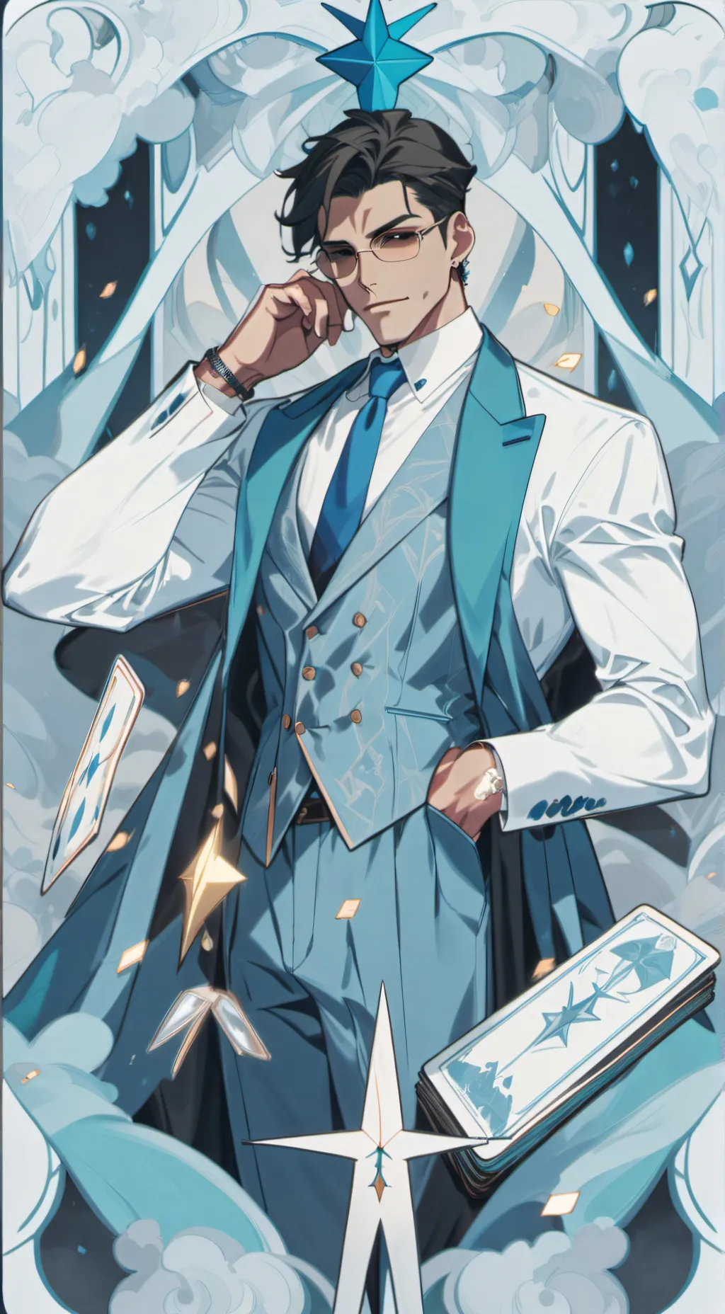 ai character: Heavier ♡♤○° background