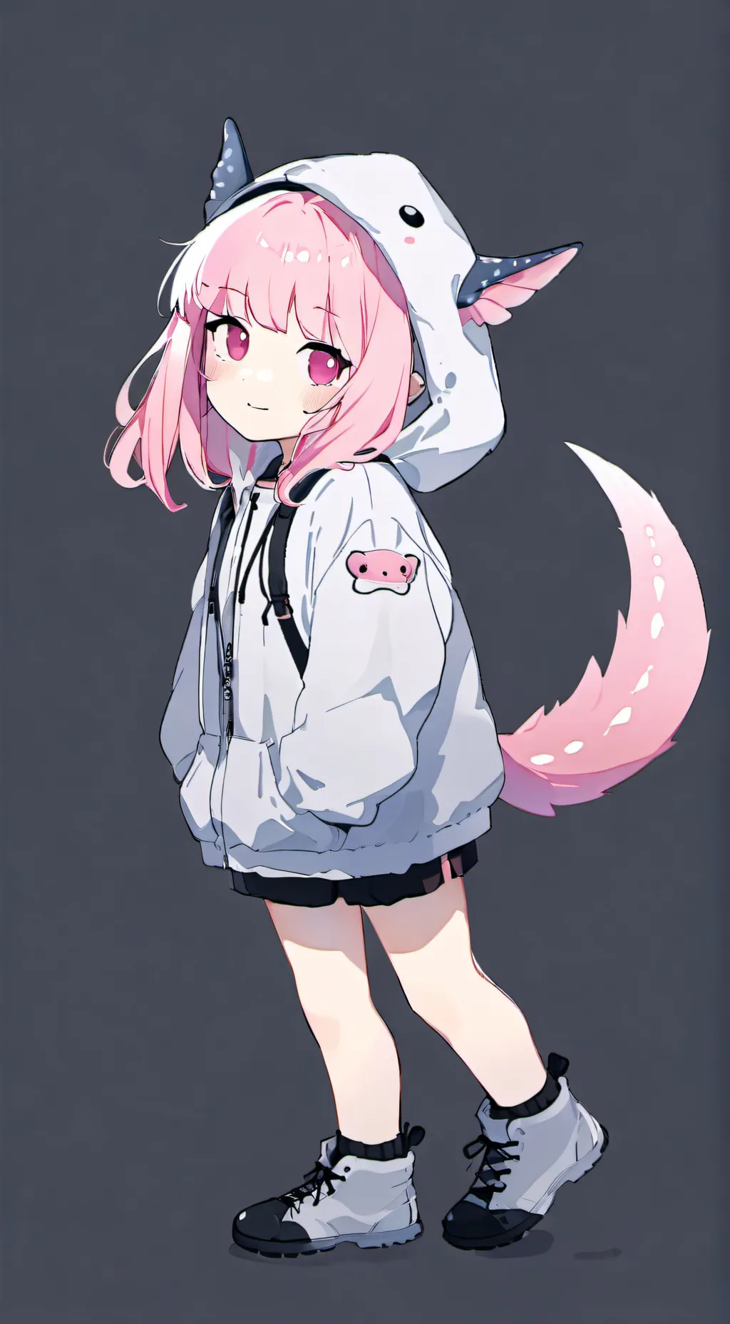 ai character: Axolottel fan background